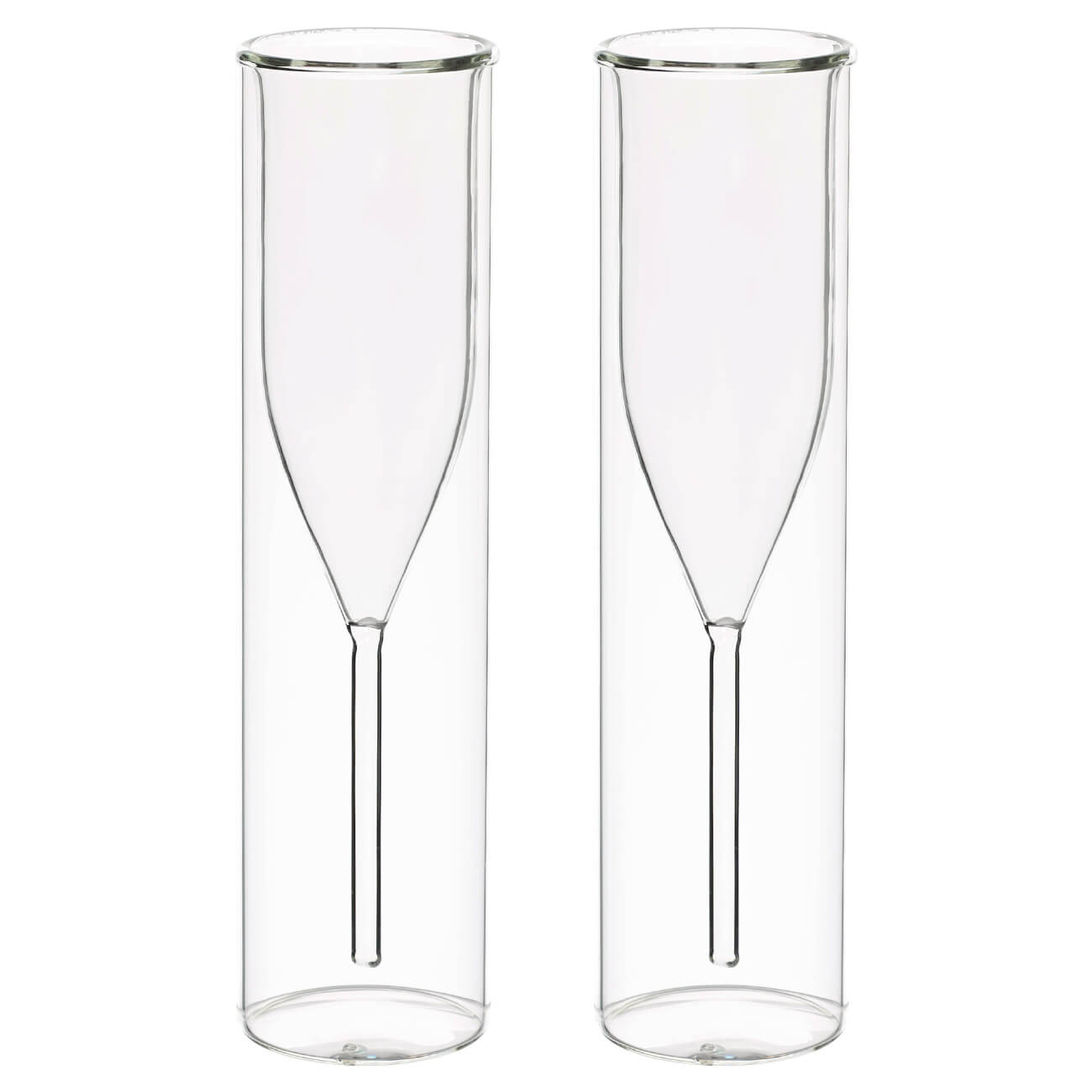 Бокал для шампанского, 100 мл, 2 шт, стекло Б, Air наклейка силикон с блёстками на стекло животные в деревне 18 5х17 см