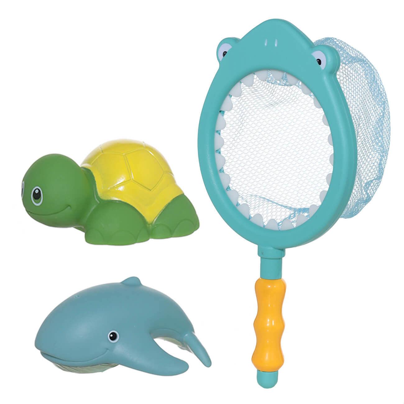 Набор игрушек для купания, 3 пр, сачок/игрушки, резина/пластик, Акула, Aquatic animals мои игрушки pop up дорожки стихи