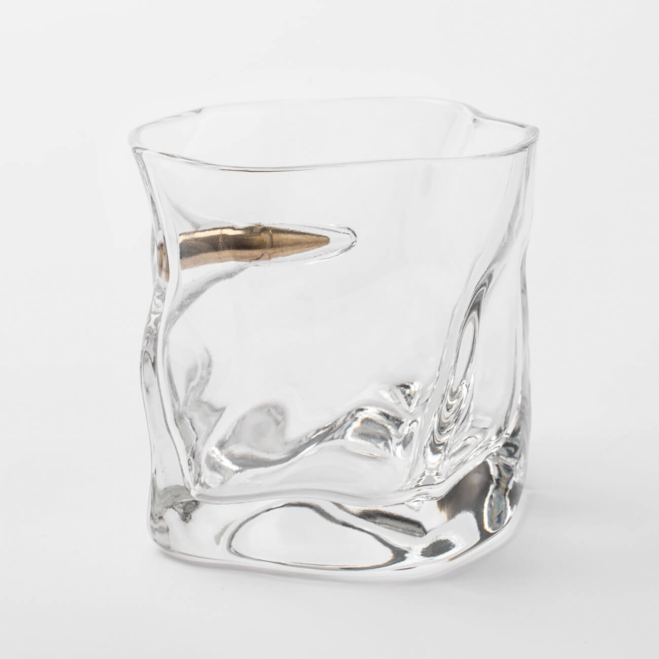Стакан для виски, 8 см, 245 мл, стекло/металл, с декоративной пулей, Bullet стакан для виски 300 мл 2 шт стекло волк elements
