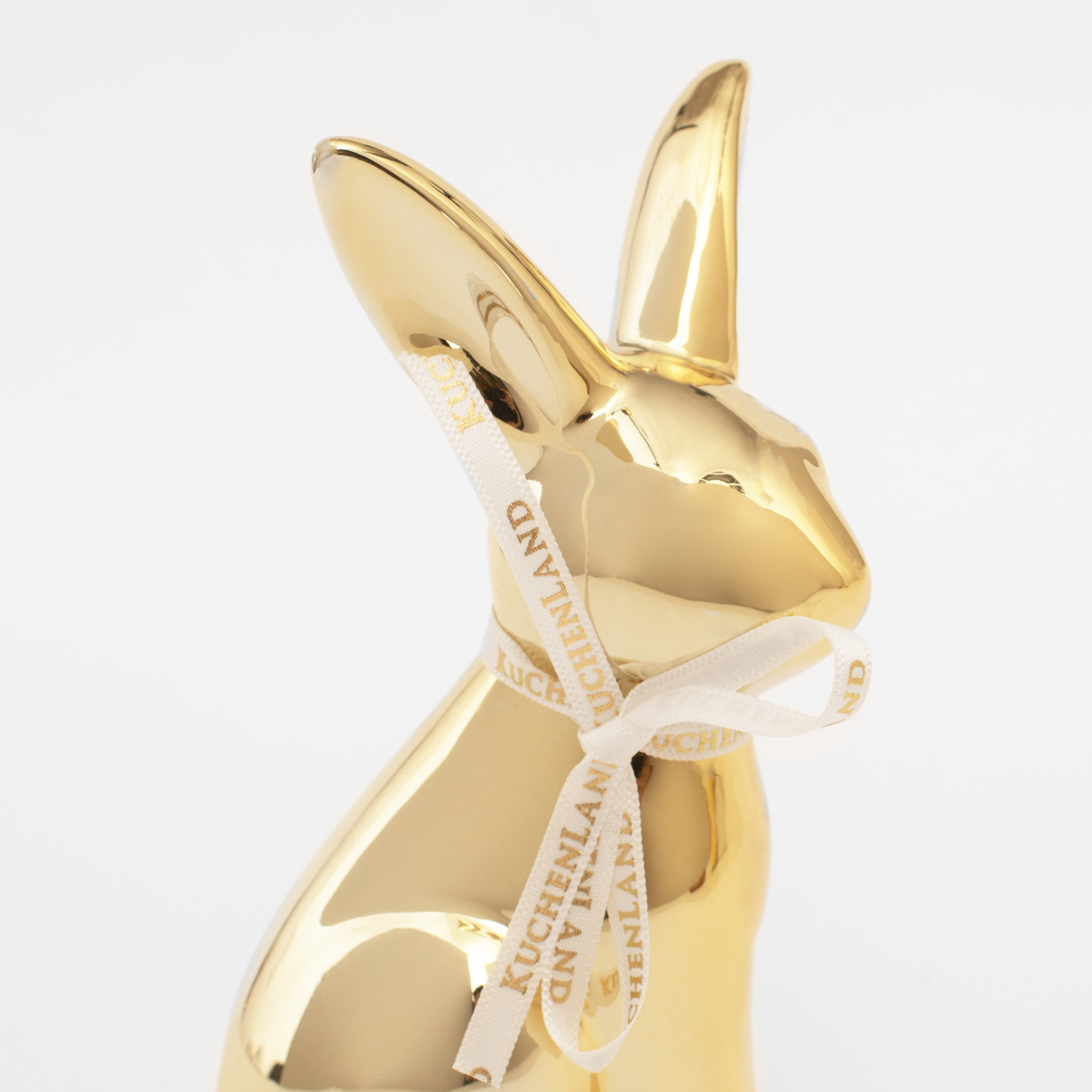 Статуэтка, 13 см, керамика, золотистая, Кролик, Easter gold изображение № 4