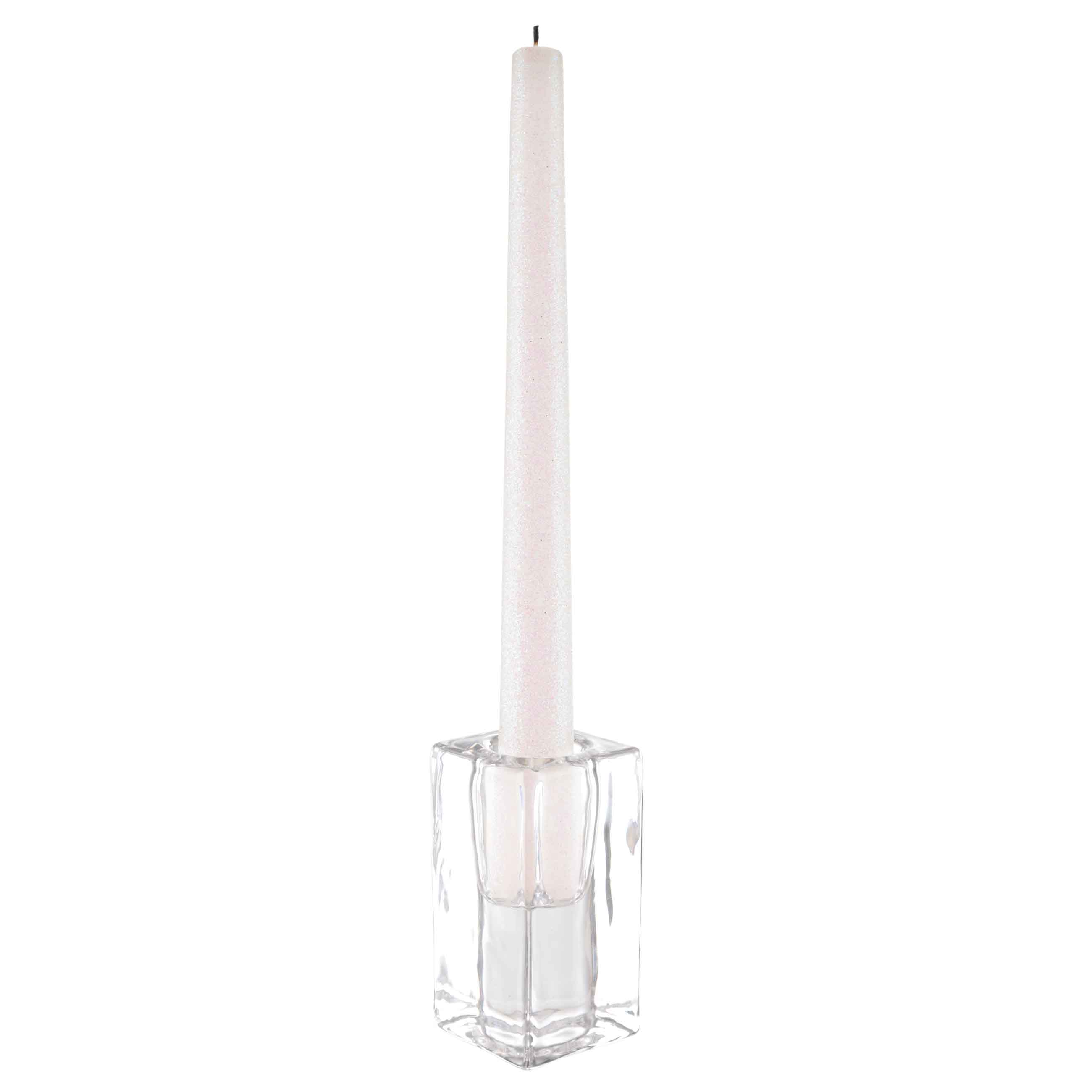 Подсвечник, 8 см, для тонкой свечи, стекло, Cube изображение № 3