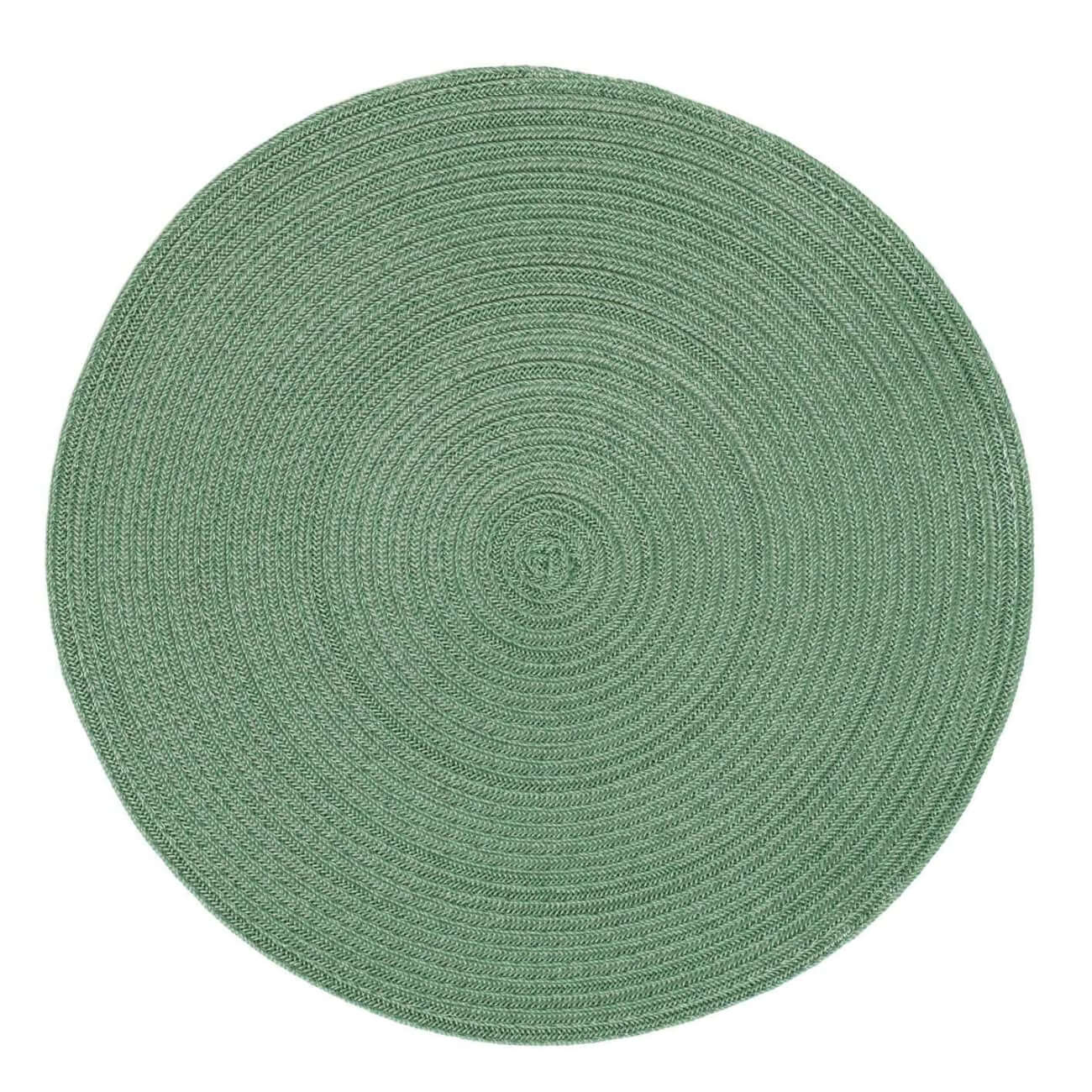Салфетка под приборы, 38 см, полипропилен/ПЭТ, круглая, зеленая, Scintilla салфетка сервировочная полимер 45х30 см прямоугольная зеленая y3 1124