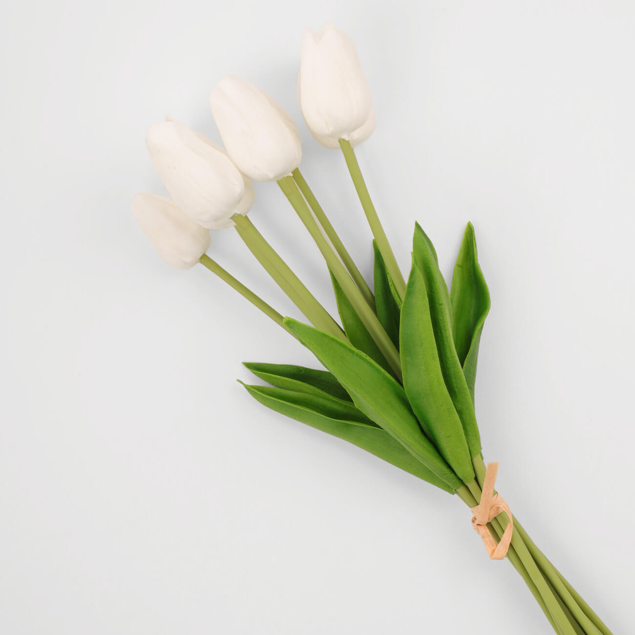 Букет искусственный, 35 см, полиуретан, Белые тюльпаны, Tulip garden изображение № 2