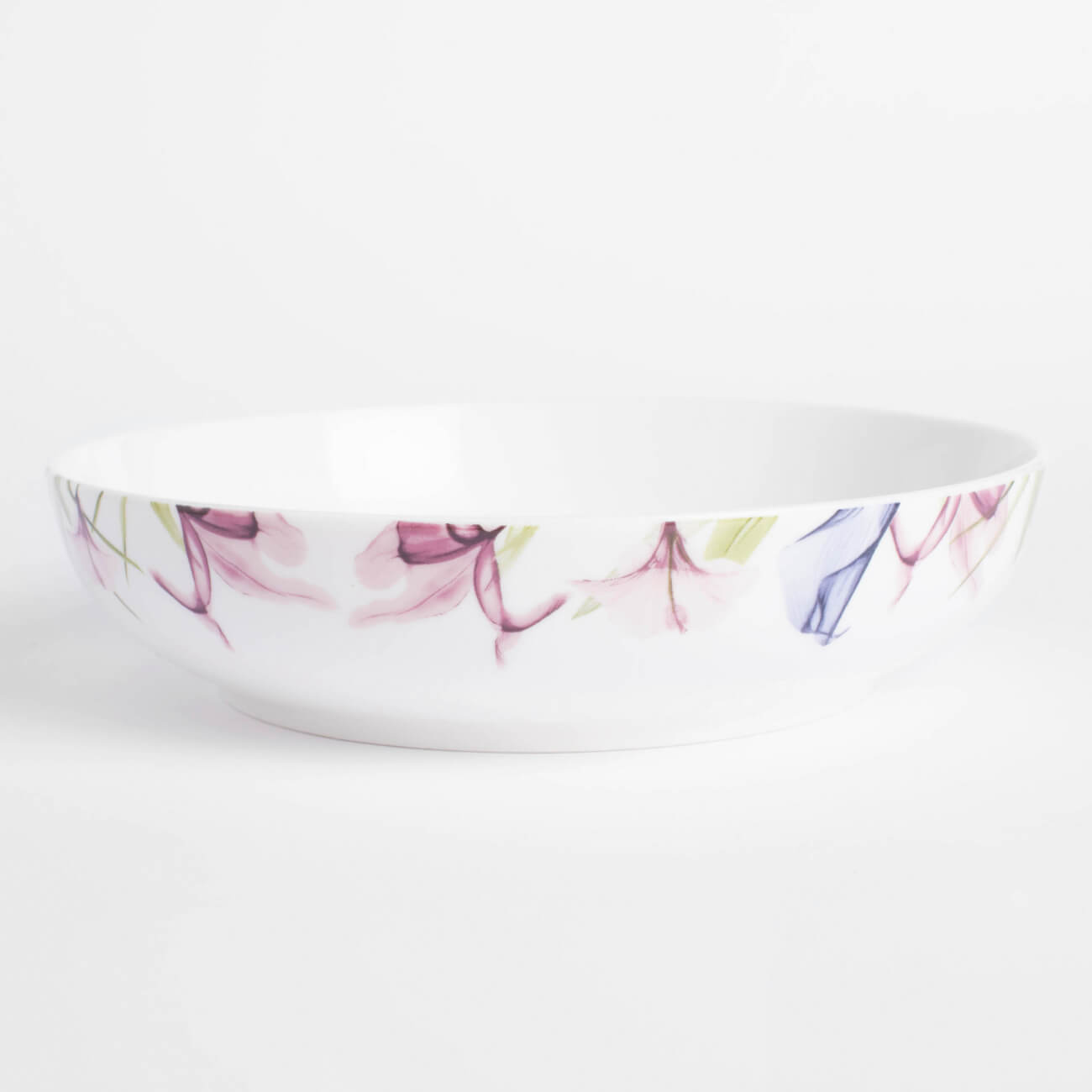 Тарелка суповая, 20х6 см, фарфор N, белая, Пастельные цветы, Pastel flowers - фото 1