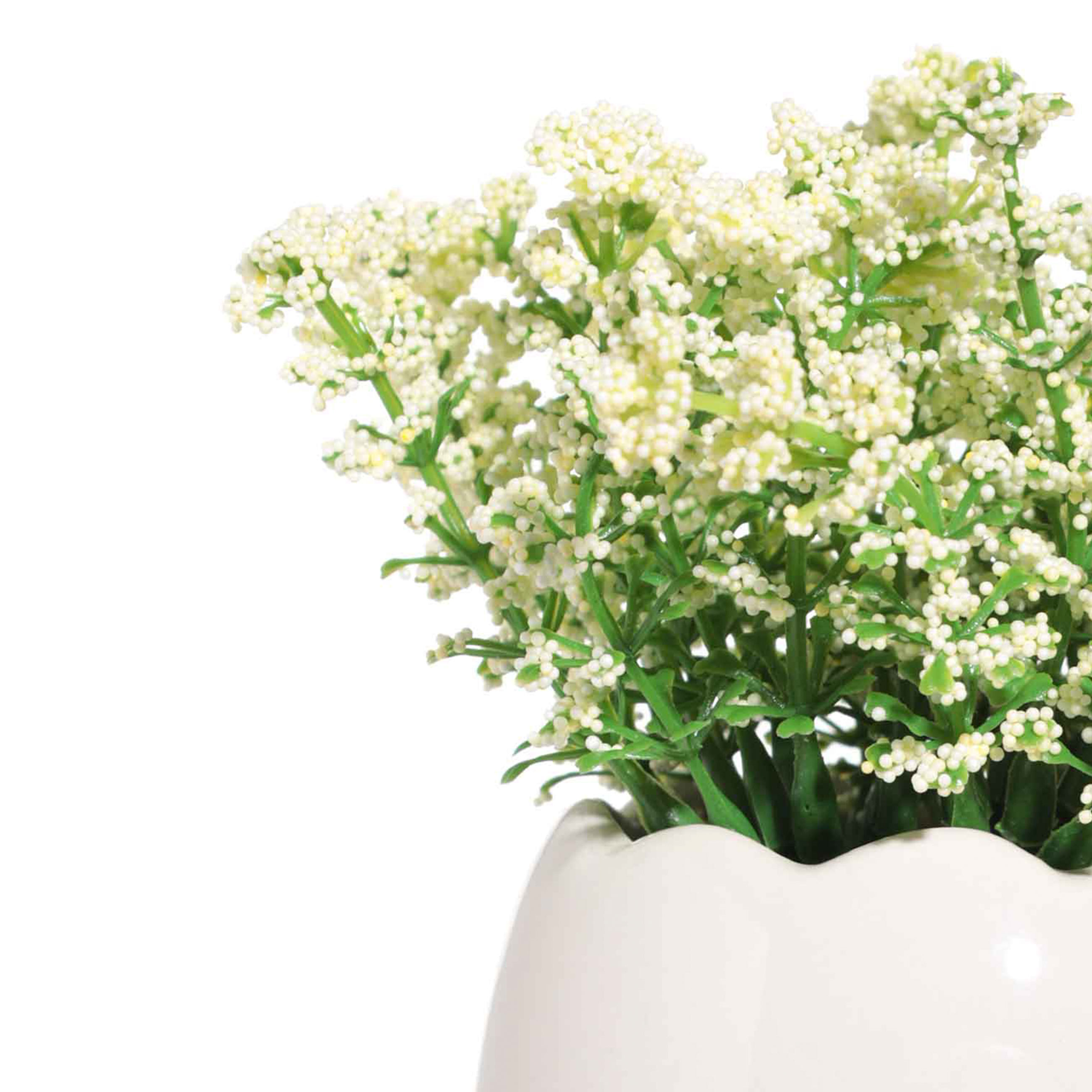 Растение искусственное, 22 см, в горшке, керамика/пенопласт, Белые цветы, Pot garden изображение № 2