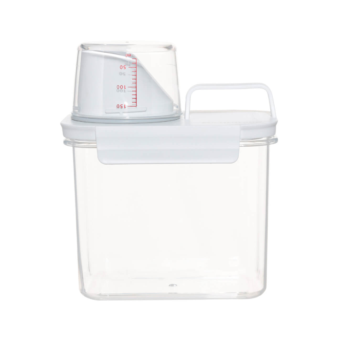 Контейнер для стирального порошка или геля, 1,1 л, с мерником, пластик, белый, Compact контейнер для линз с зеркалом