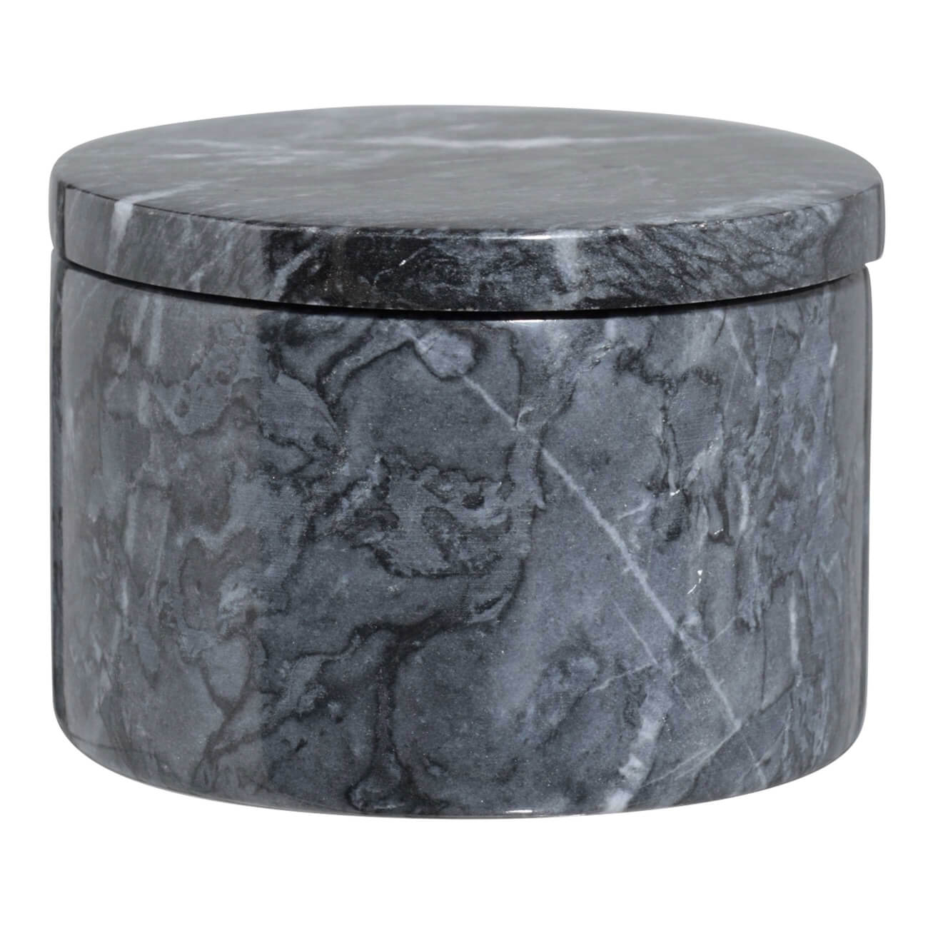 Емкость для хранения, 10 см, мрамор, круглая, черная, Marble сковорода 20 см на подставке чугун дерево круглая черная authentic
