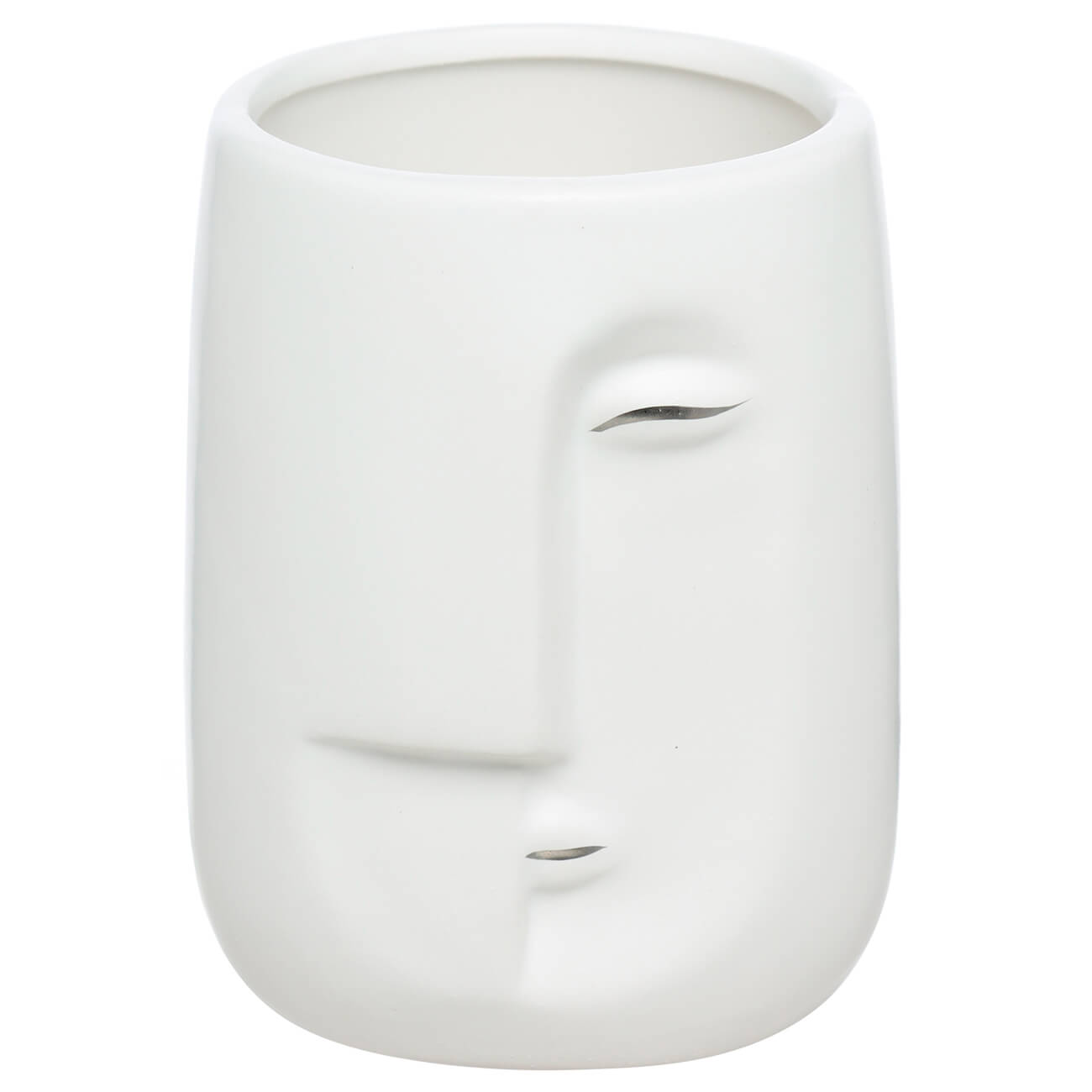 Стакан для ванной комнаты, 11 см, керамика, белый, Лицо, Face блюдо 24 см керамика белое лицо face