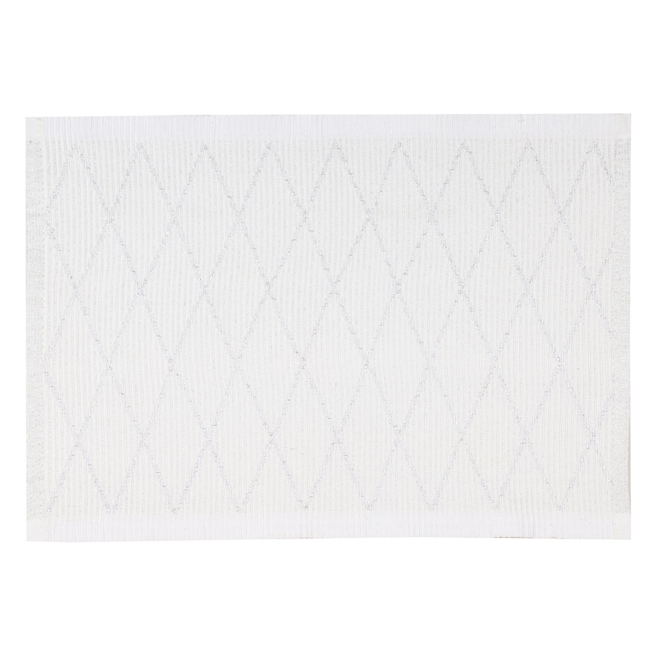 Салфетка под приборы, 30х45 см, полиэстер, прямоугольная, серая, Ромбы, Diamond pattern - фото 1