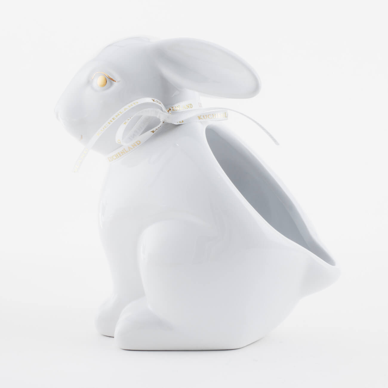 Конфетница, 17х17 см, керамика, белая, Кролик, Easter gold конфетница 25х16 см полирезин кролик с корзинкой easter