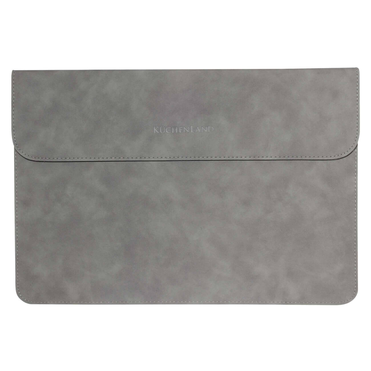 Чехол-конверт для ноутбука, 38х28 см, полиуретан, серый, Krast чехол continent uts 101 bl чехол для планшета универсальный с диагональю до 9 7