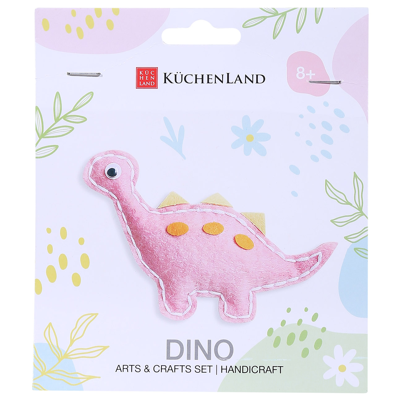 Kuchenland Набор для творчества, 13х16 см, рукоделие, фетр, розовый, Динозавр, Dino