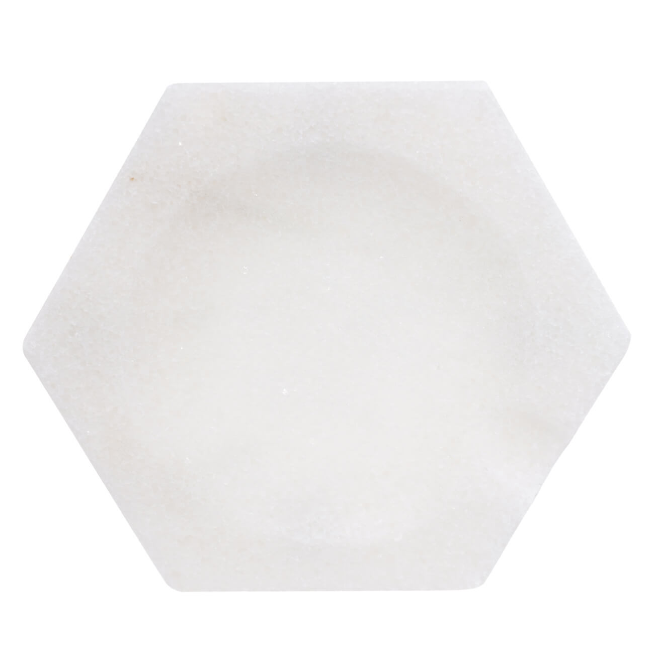 Подставка под ложку, 13х15 см, мрамор, белая, Шестигранник, Marble - фото 1