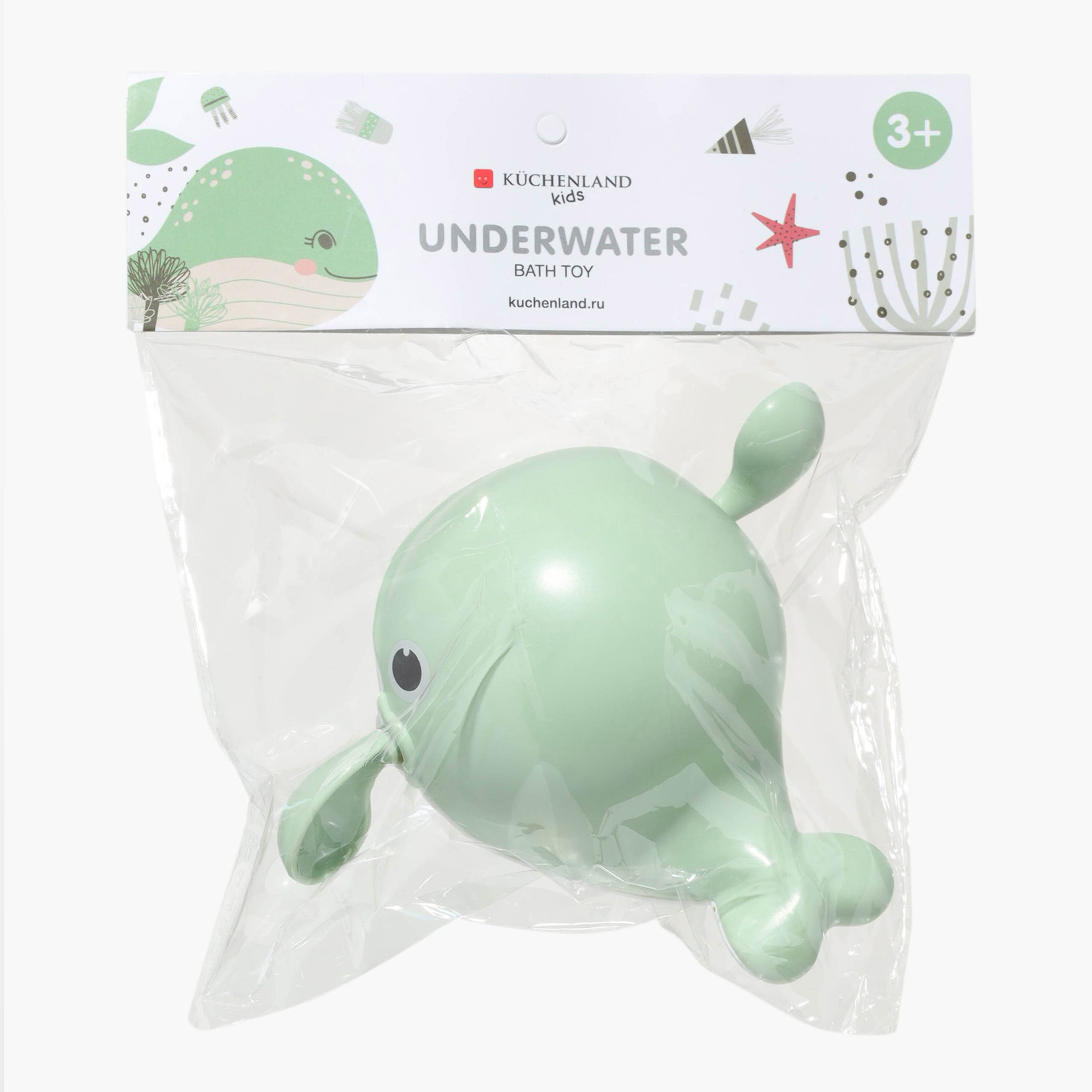 Игрушка для купания, 13 см, заводная, пластик, зеленая, Плавающий кит,  Underwater — купить в интернет-магазине Kuchenland Home с доставкой по  Москве и России