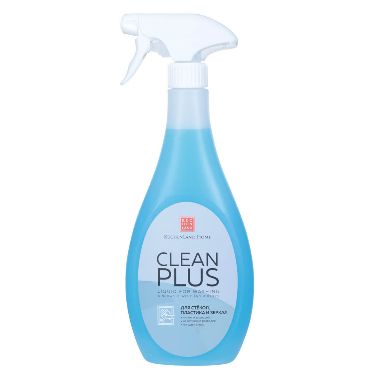 Средство для мытья стекол, пластика и зеркал, 500 мл, Clean plus моющее средство для роботов пылесосов robomini clean