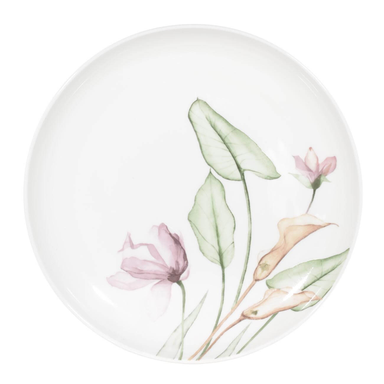 Тарелка закусочная, 21 см, фарфор N, белая, Великолепный цветок, Gorgeous flower