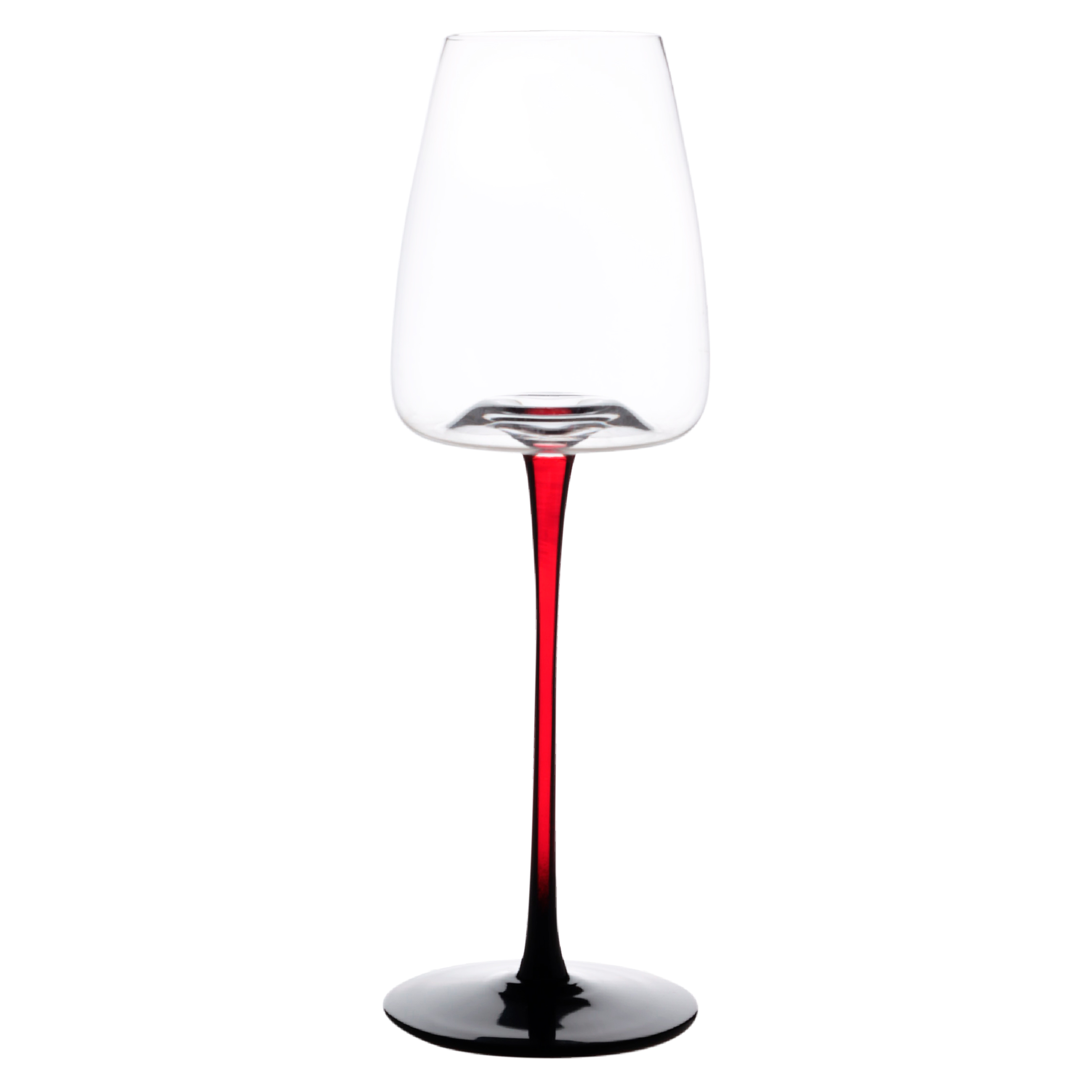 Бокал для белого вина, 330 мл, 2 шт, стекло, черно-красная ножка, Sorento color изображение № 2