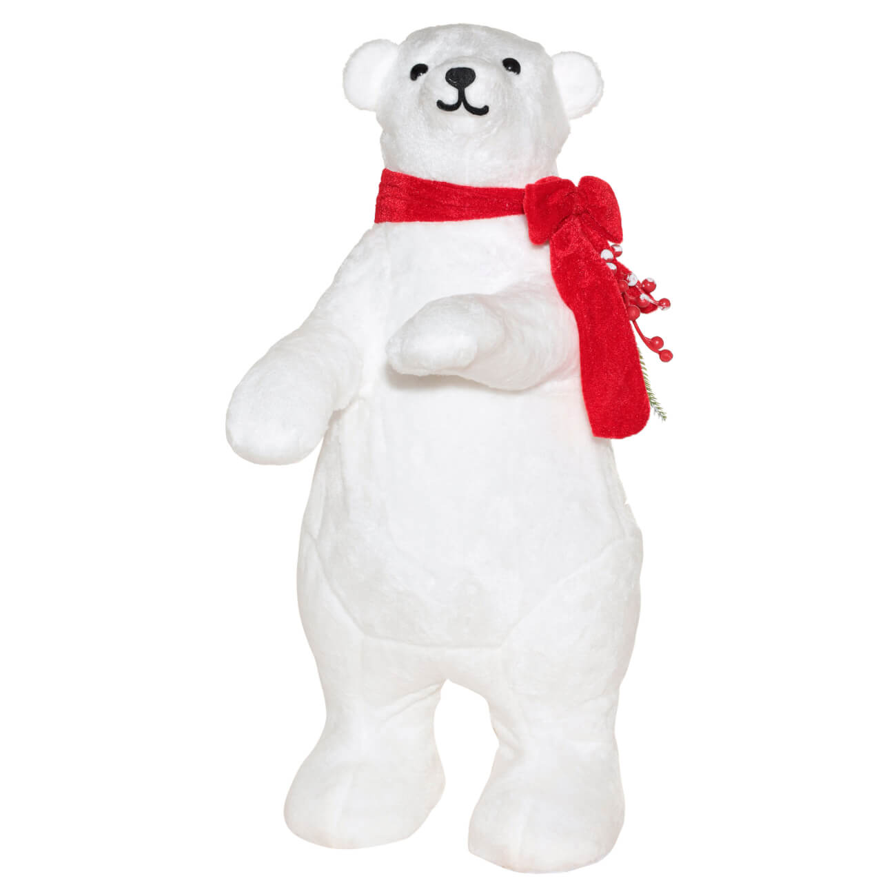 Статуэтка с подсветкой, 60 см, полиэстер/пластик, Белый медведь, Winter white