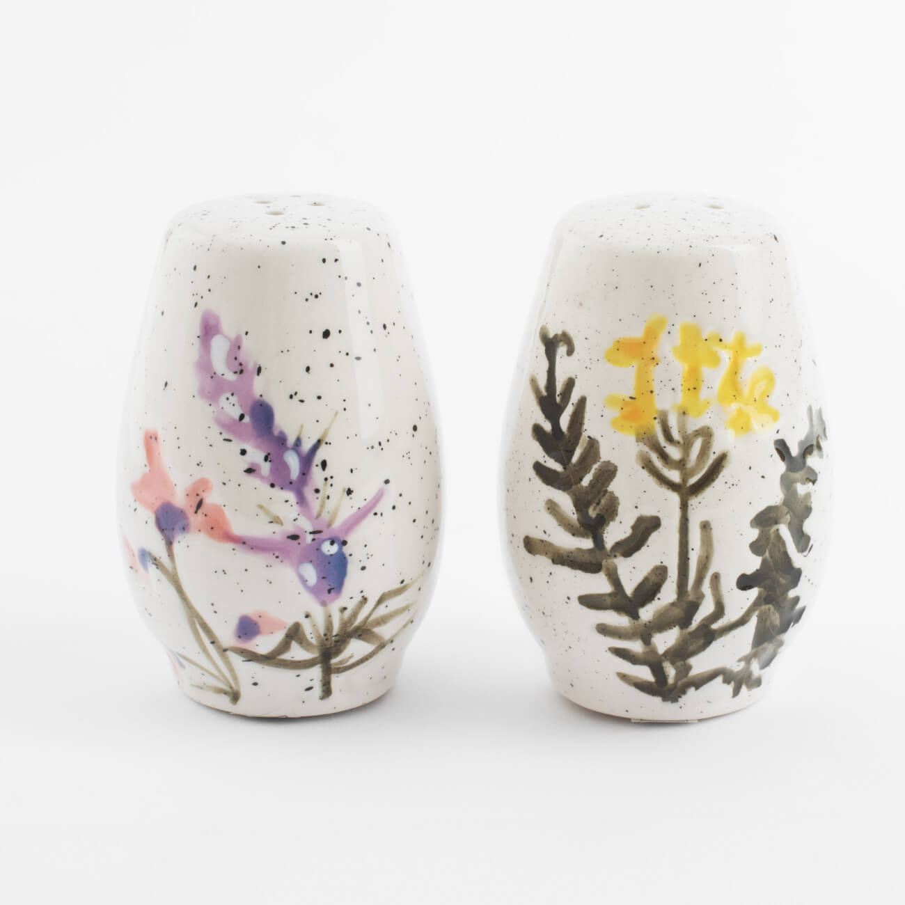 Набор для соли и перца, 7 см, керамика, молочный, в крапинку, Полевые цветы, Meadow speckled изображение № 1