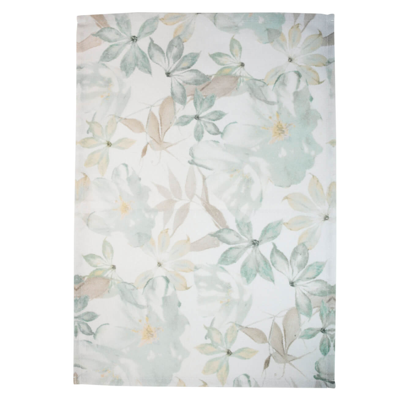 Полотенце кухонное, 40x60 см, хлопок, белое, Цветы, Bloome натуральное бумажное полотенце tork