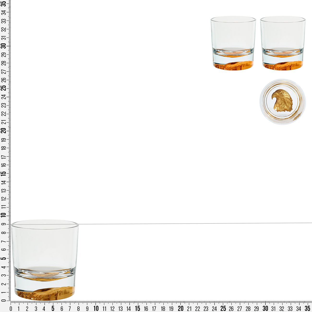 Стакан для виски, 300 мл, 2 шт, стекло, Орел, Elements изображение № 6