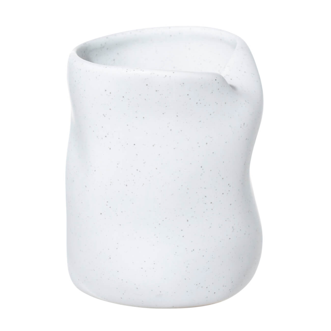 Стакан для ванной комнаты, 10 см, керамика, белый, в крапинку, Delicia настенный стакан veragio stanford двойной бронза керамика vr std 7742 br