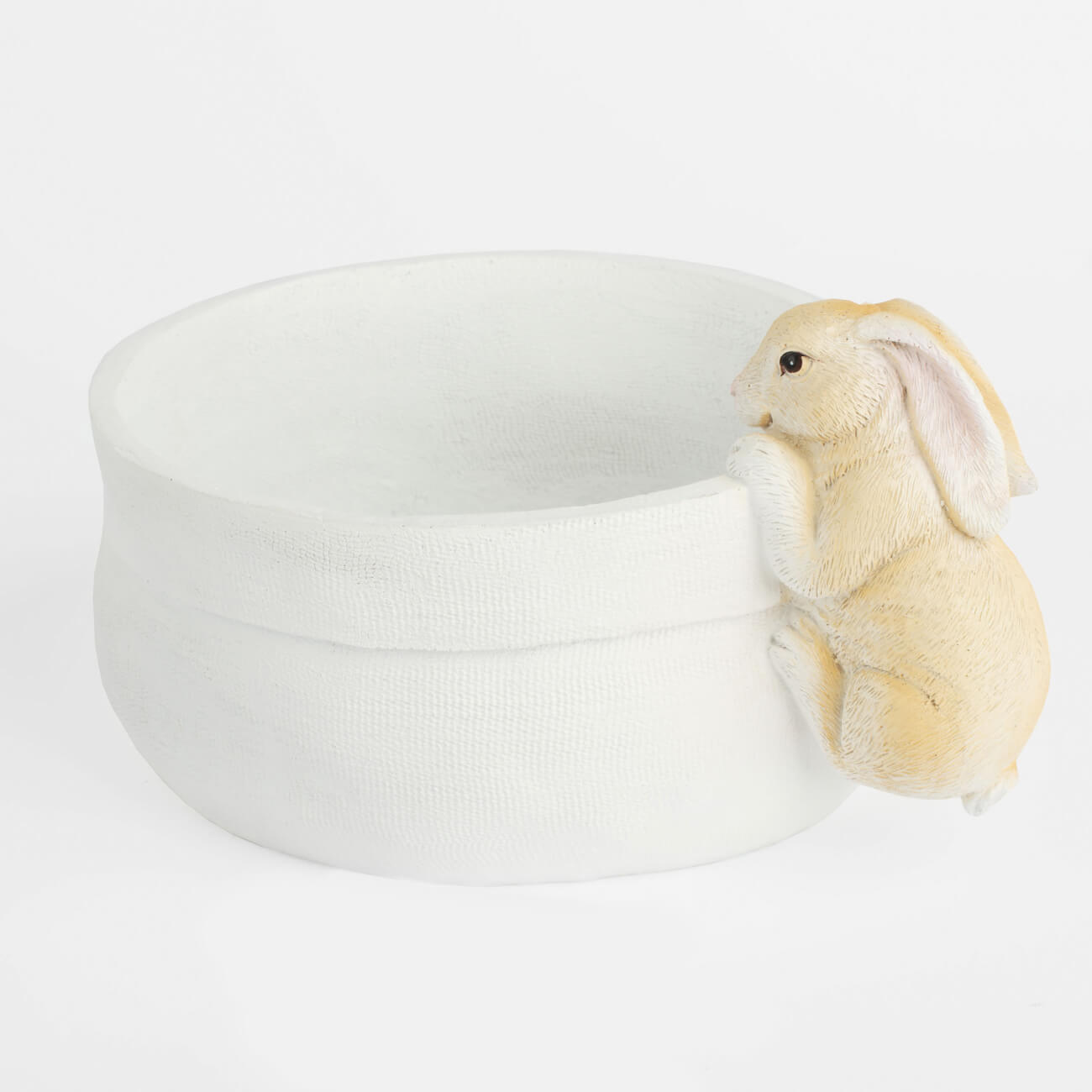 Ваза декоративная, 20х16 см, полирезин, бежевая, Кролик на мешке, Natural Easter салфетка под приборы 30x45 см полиэстер белая кролик в листве natural easter
