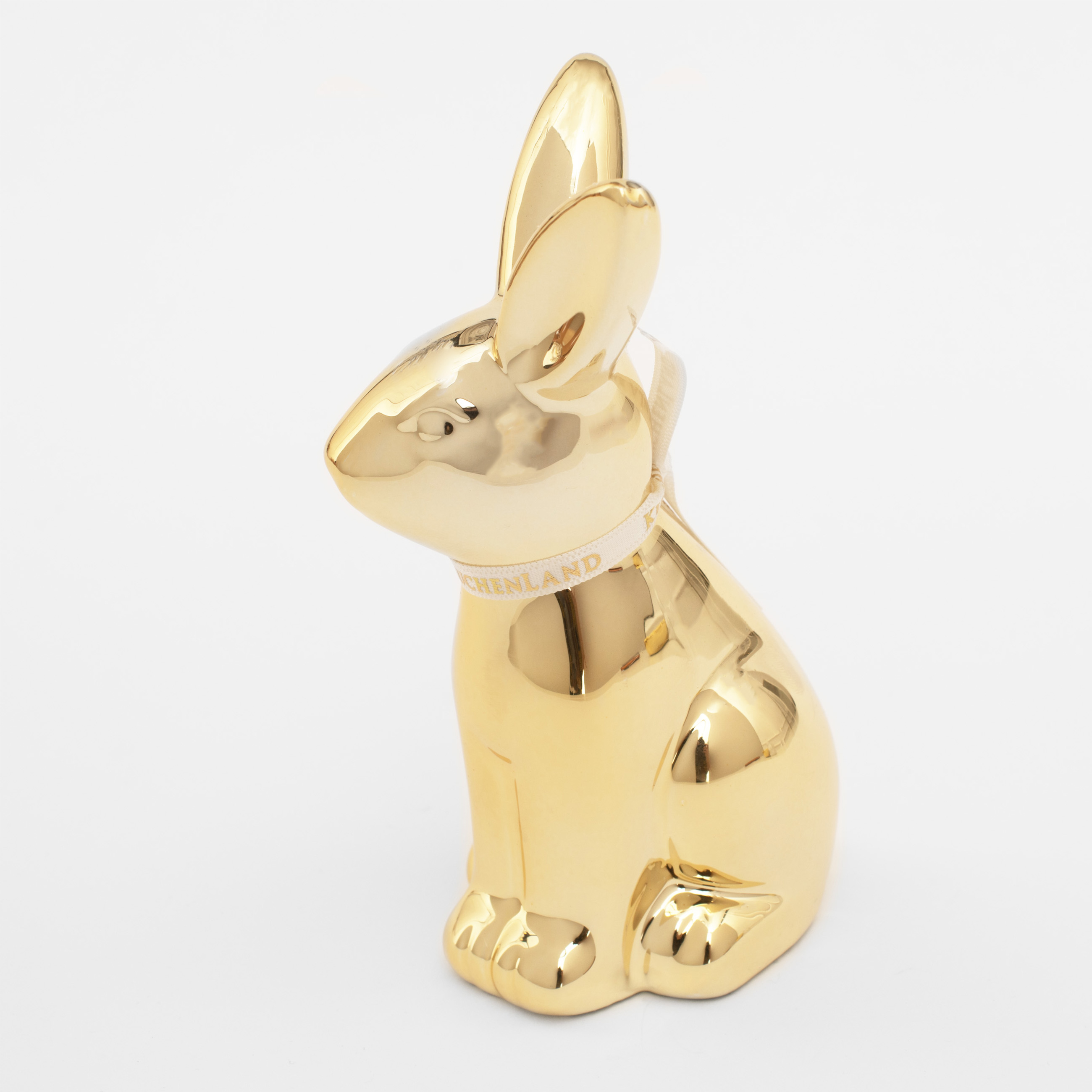 Статуэтка, 13 см, керамика, золотистая, Кролик, Easter gold изображение № 2