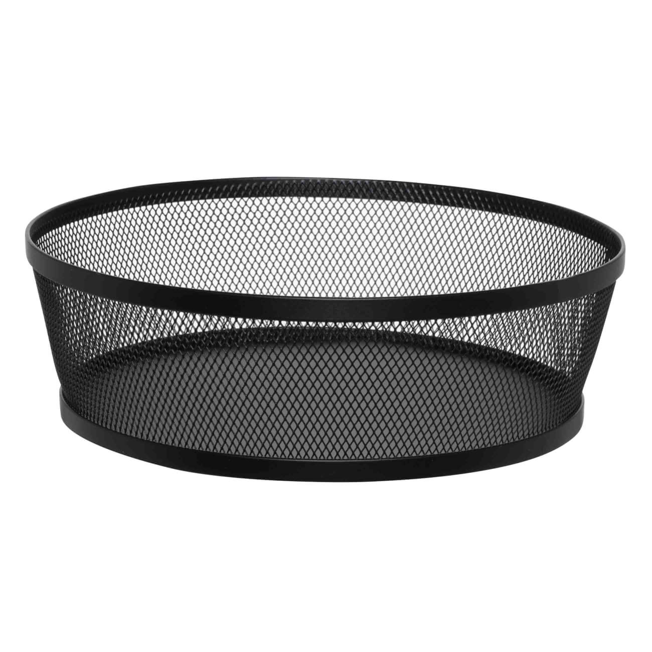 Корзина для фруктов, 26 см, металл, круглая, черная, X-Loft форма для запекания 11 см с ручкой керамика круглая черная loft