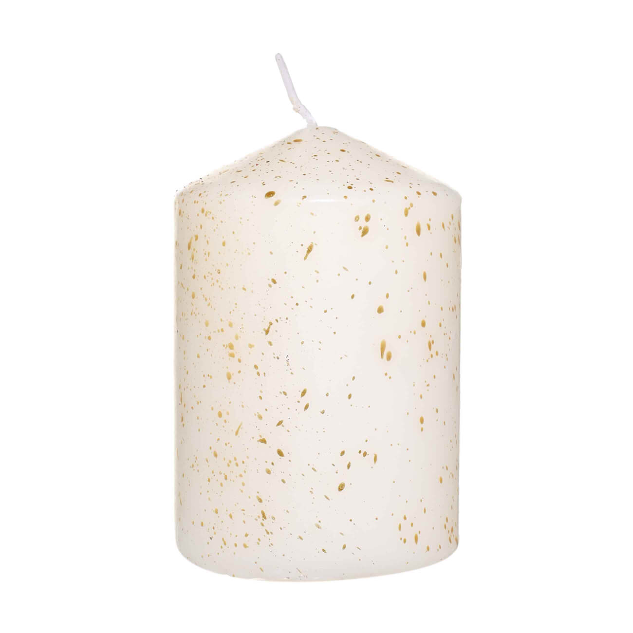 Свеча, 10 см, цилиндрическая, молочная с блестками, Sparkle кефир молочная культура 3 2 4 5 % бзмж 500 гр