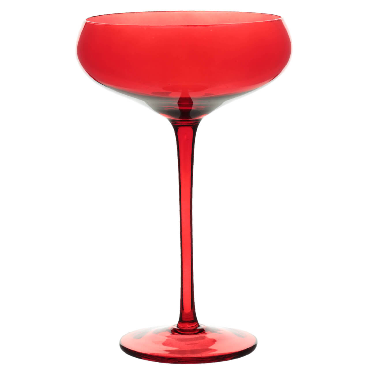 Бокал-креманка для шампанского, 270 мл, стекло, красный, Filo color бокал креманка для шампанского 150 мл стекло molino