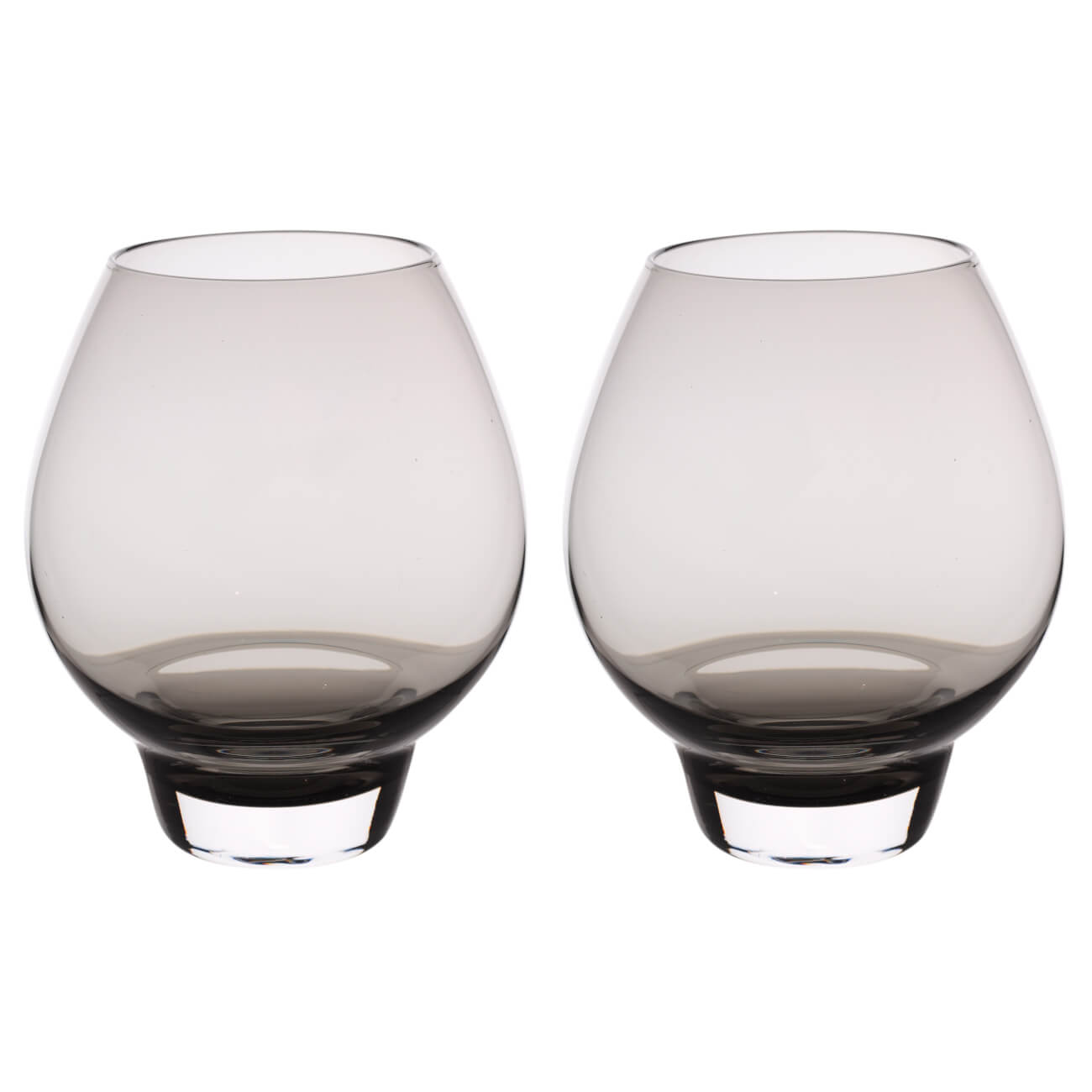 Стакан для виски, 430 мл, 2 шт, стекло, серый, Salerno color