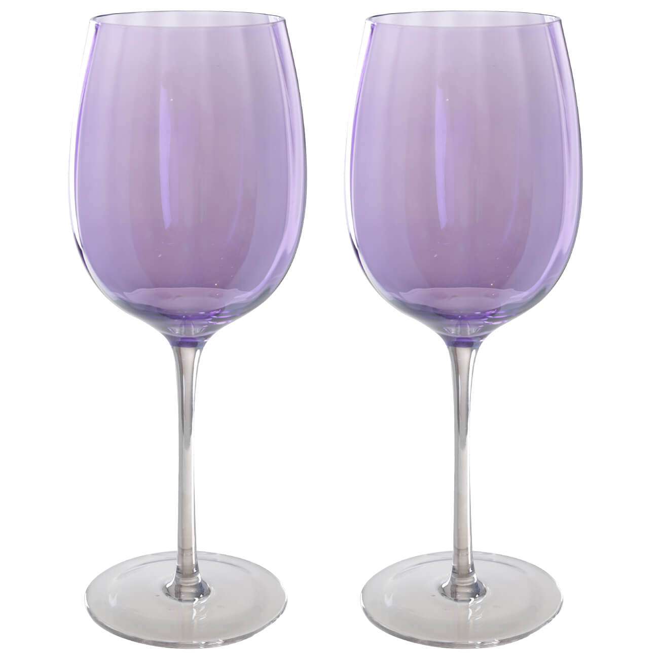 Бокал для вина, 470 мл, 2 шт, стекло, фиолетовый, Filo color