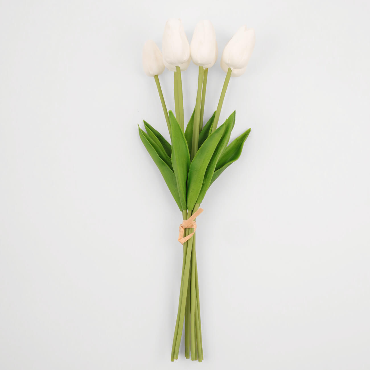 Букет искусственный, 35 см, полиуретан, Белые тюльпаны, Tulip garden жен платье повседневное майский букет бордовый р 52