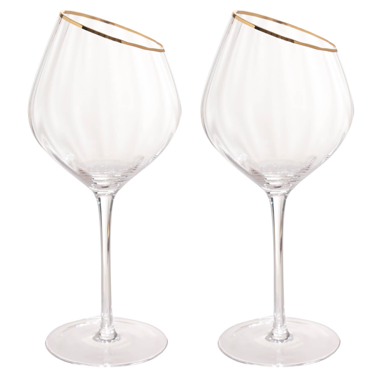 Бокал для красного вина, 560 мл, 2 шт, стекло, с золотистым кантом, Charm R gold ваза для ов 30 см стекло charm l