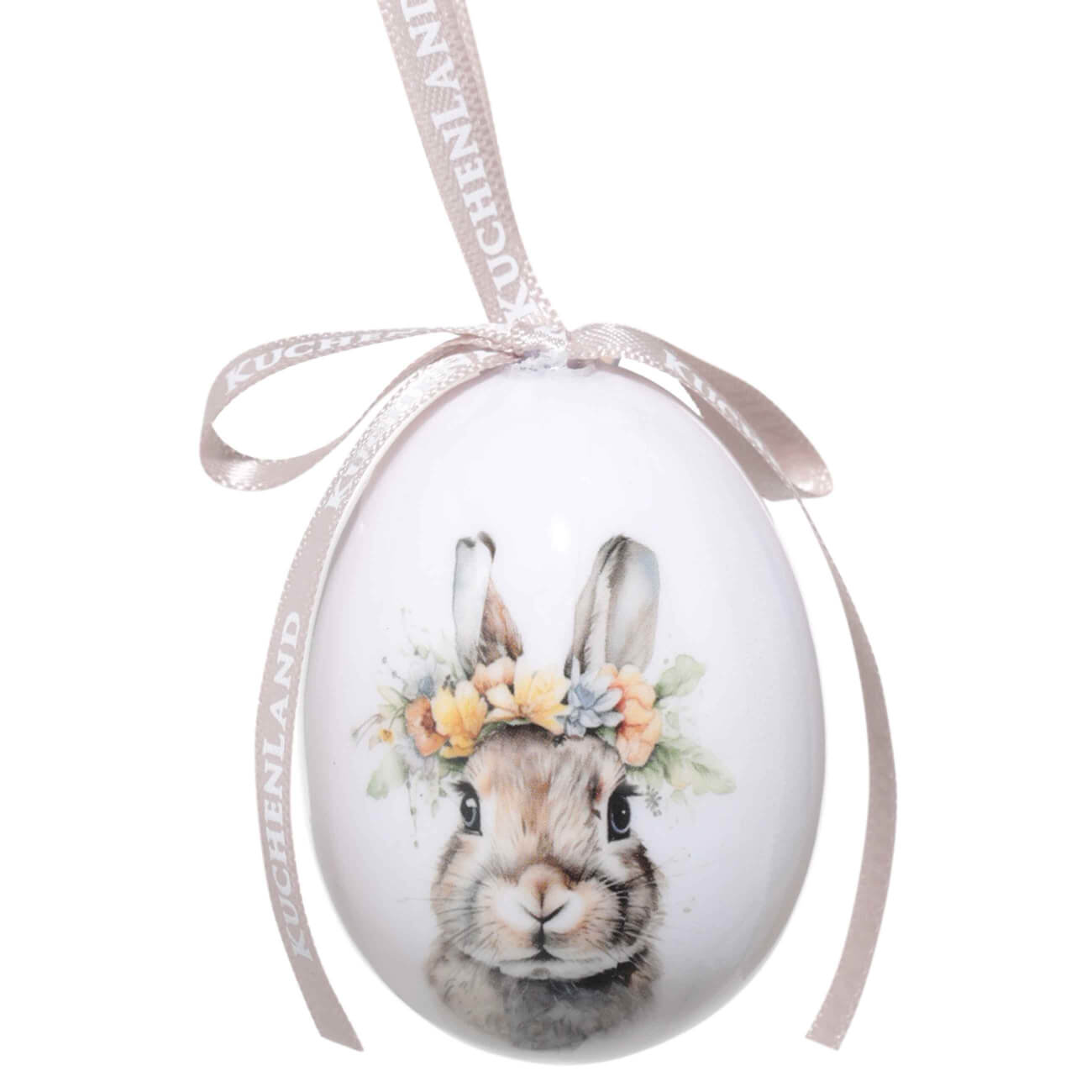 Подвеска, пасхальное яйцо, 8 см, пенопласт, Кролик в венке, Easter подвеска пасхальное яйцо 10 см пенопласт кролик в цветах easter