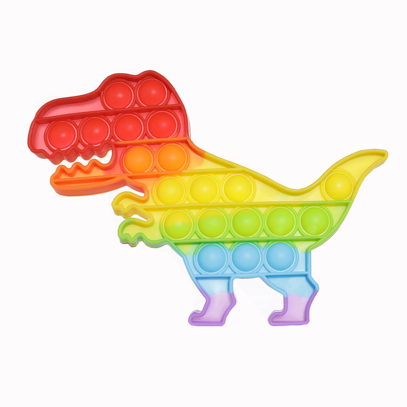 Игрушка-антистресс Pop-it, 19х14 см, силикон, цветная, Динозавр, Pop-it муляж антистресс кралька 10х9х2 5см