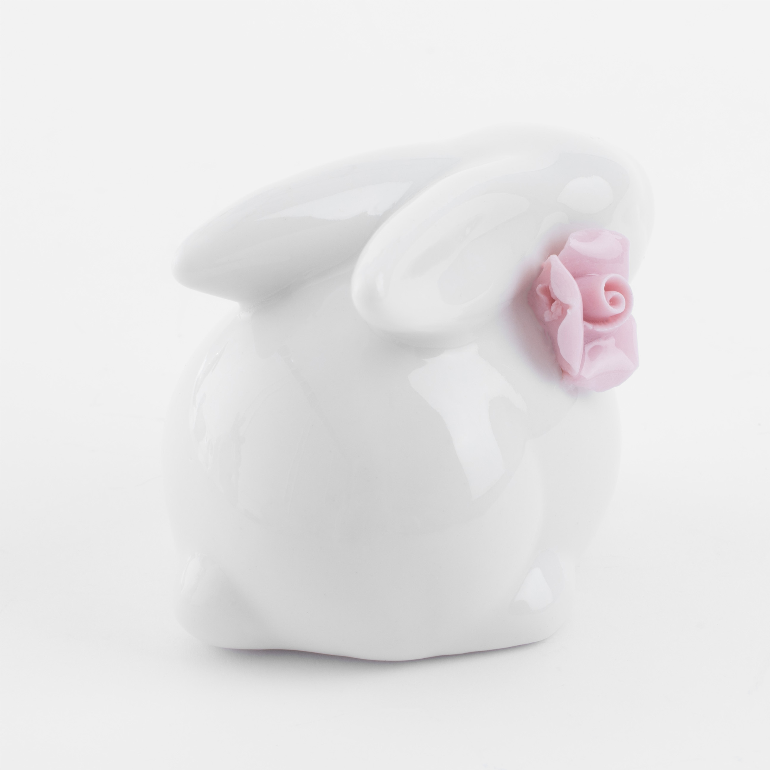 Статуэтка, 5 см, фарфор P, белая, Кролик с цветком, Pure Easter изображение № 3