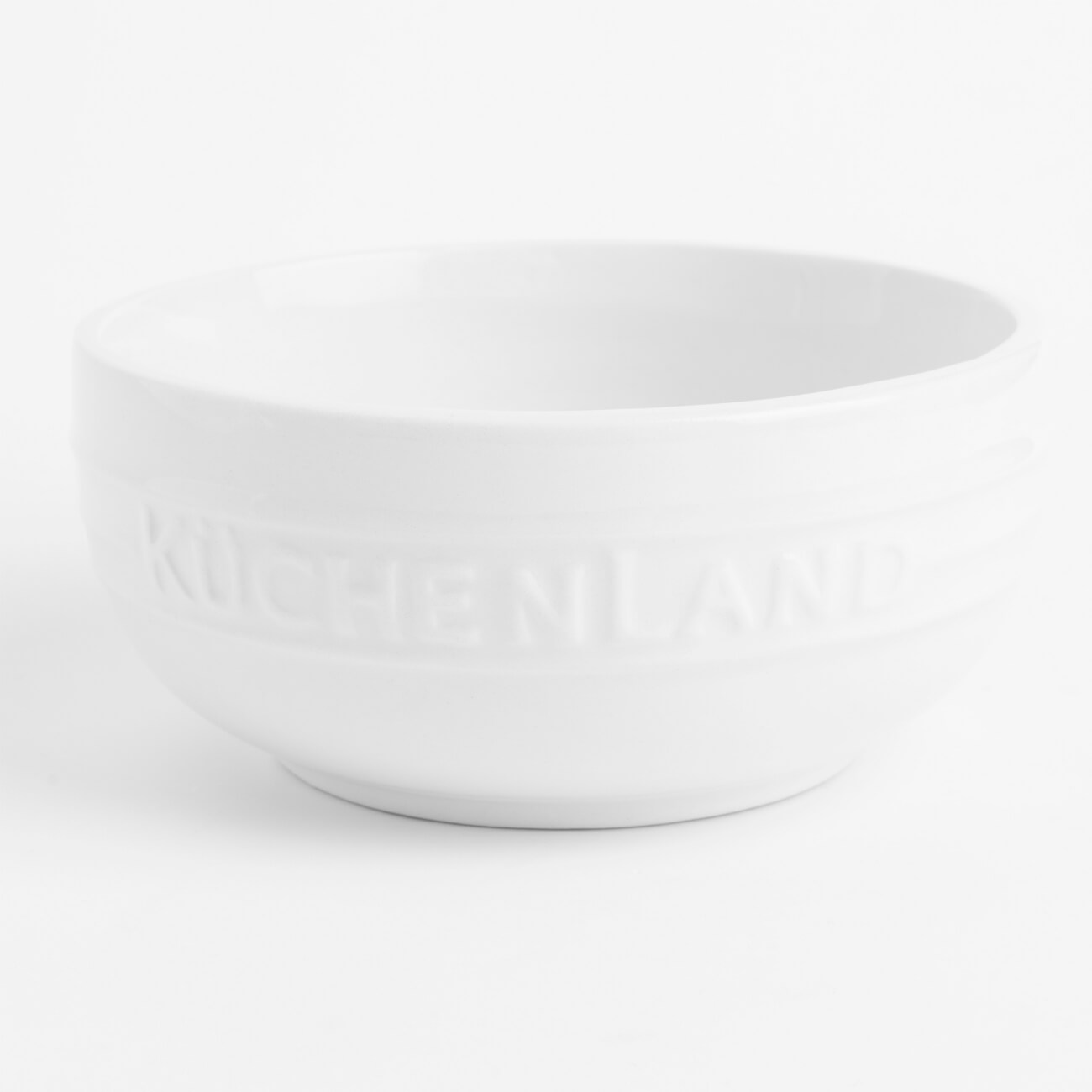 Салатник, 15х7 см, 700 мл, керамика, белая, Ceramo kuchenland подставка для кухонных принадлежностей 15 см керамика белая ceramo