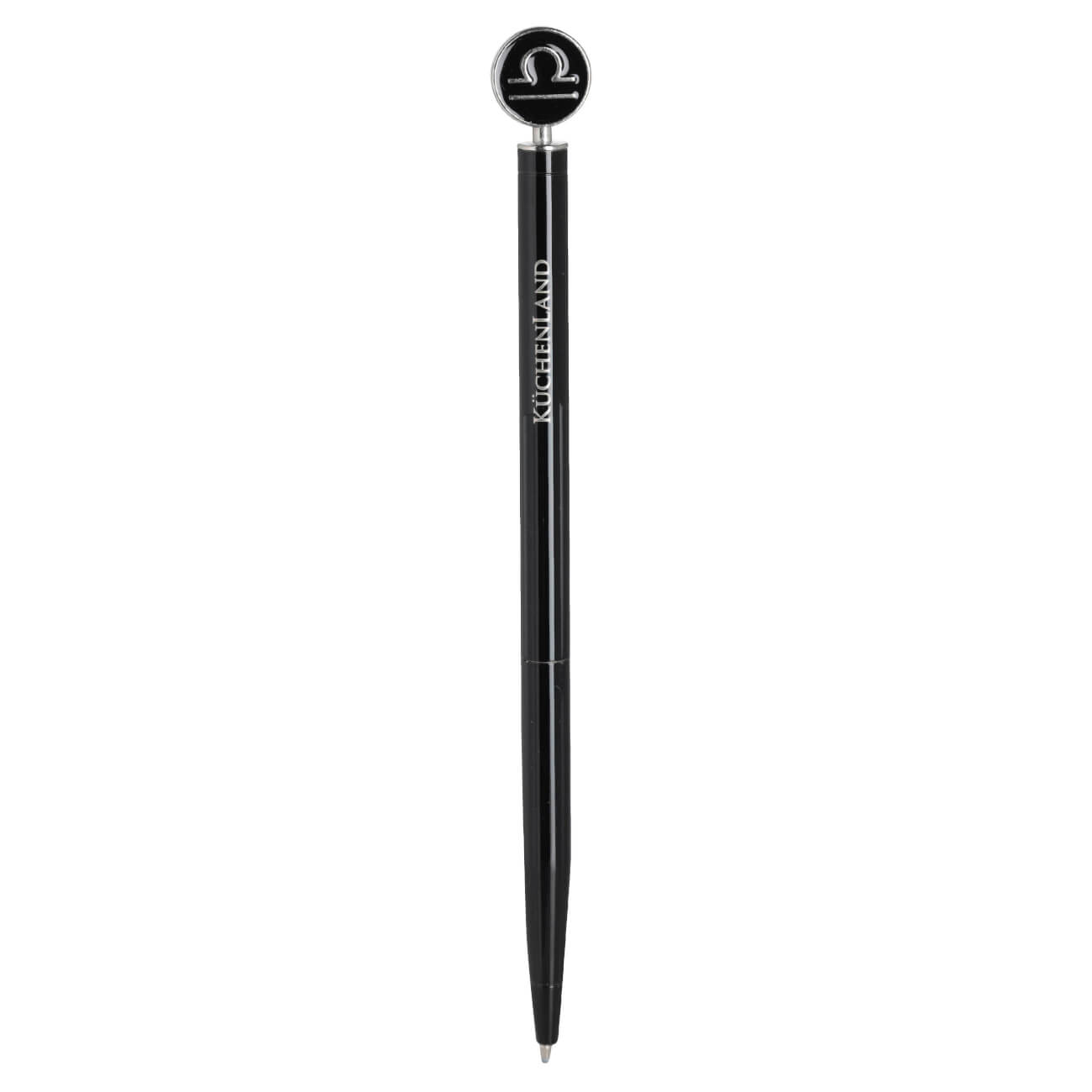Ручка шариковая, 15 см, с фигуркой, сталь, черно-серебристая, Весы, Zodiac ручка битодержатель wera 817 r 1 4 we 051482