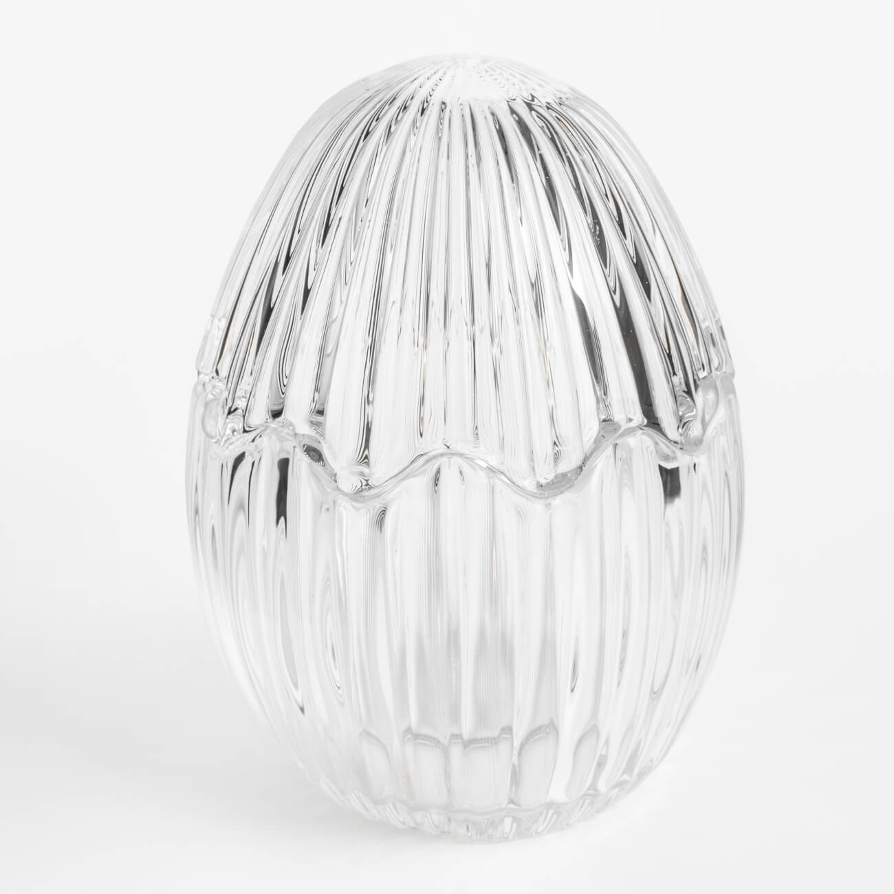 Конфетница, 8х11 см, 150 мл, с крышкой, стекло Р, Яйцо, Ribby логическая головоломка колумбово яйцо
