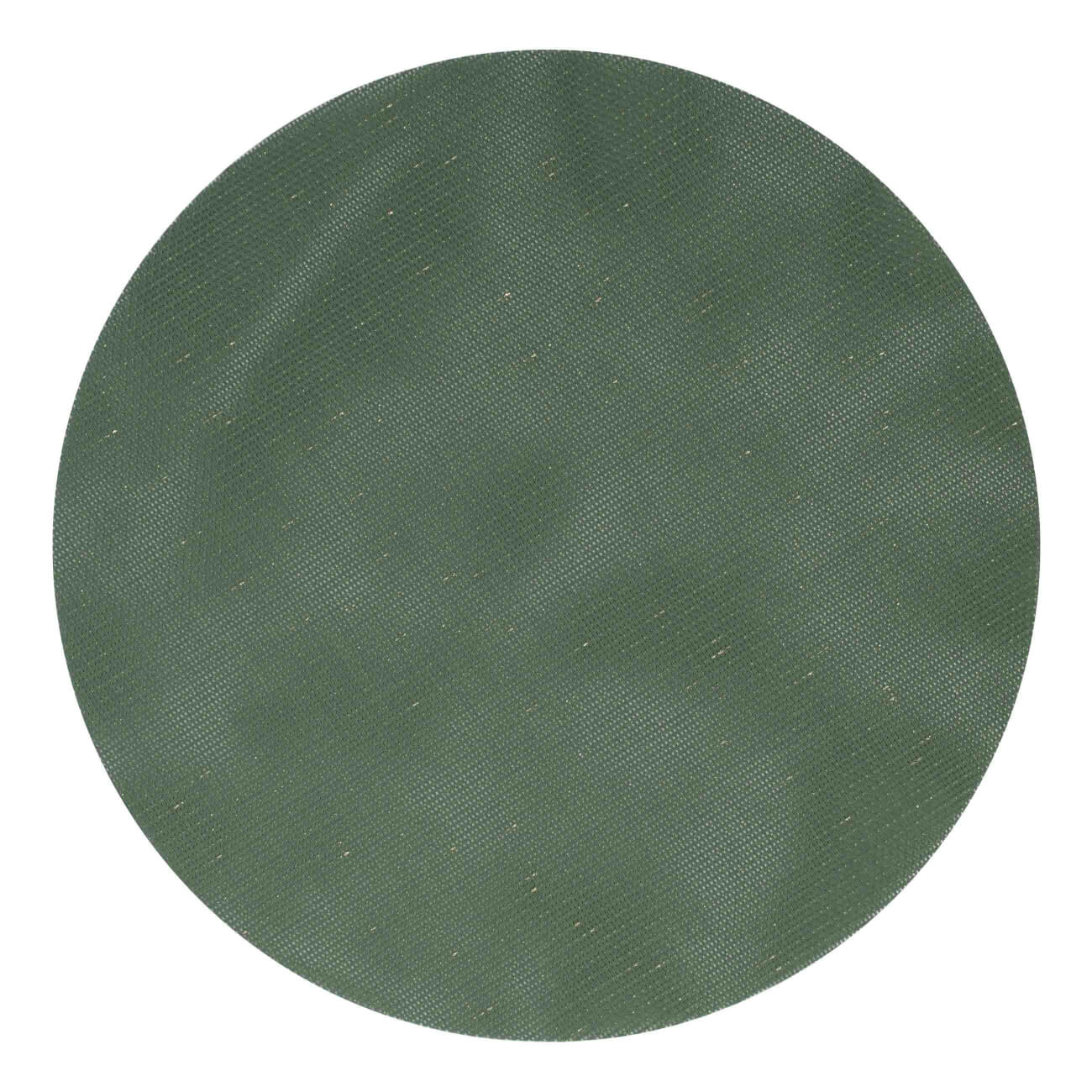 Салфетка под приборы, 38 см, ПВХ/полиэстер, круглая, зеленая, Solid термошайба стройбат для поликарбоната м38 зеленая 25 шт