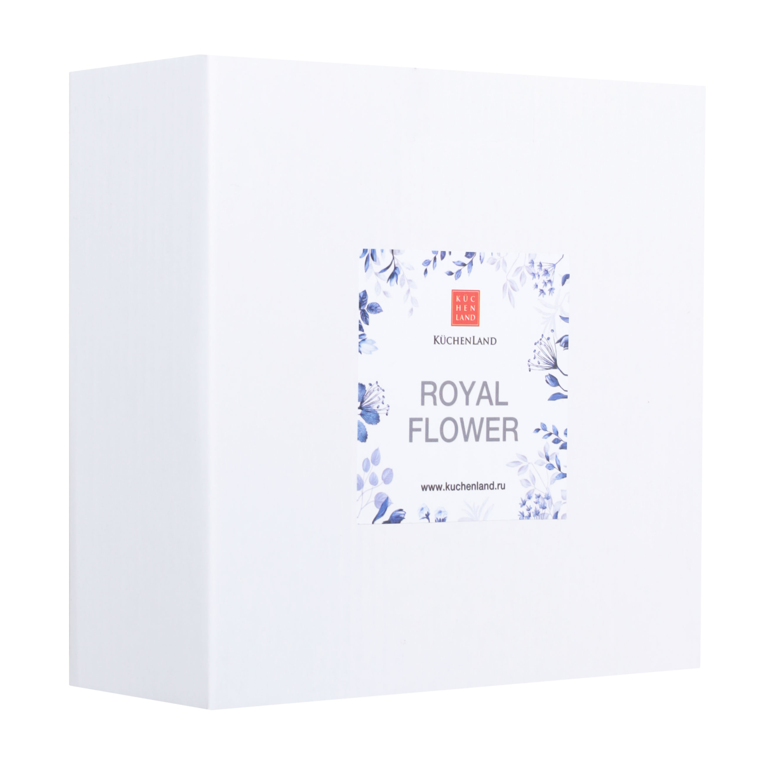 Салатник, 16х6 см, фарфор N, белый, Синие цветы, Royal flower — купить в  интернет-магазине Kuchenland Home с доставкой по Москве и России