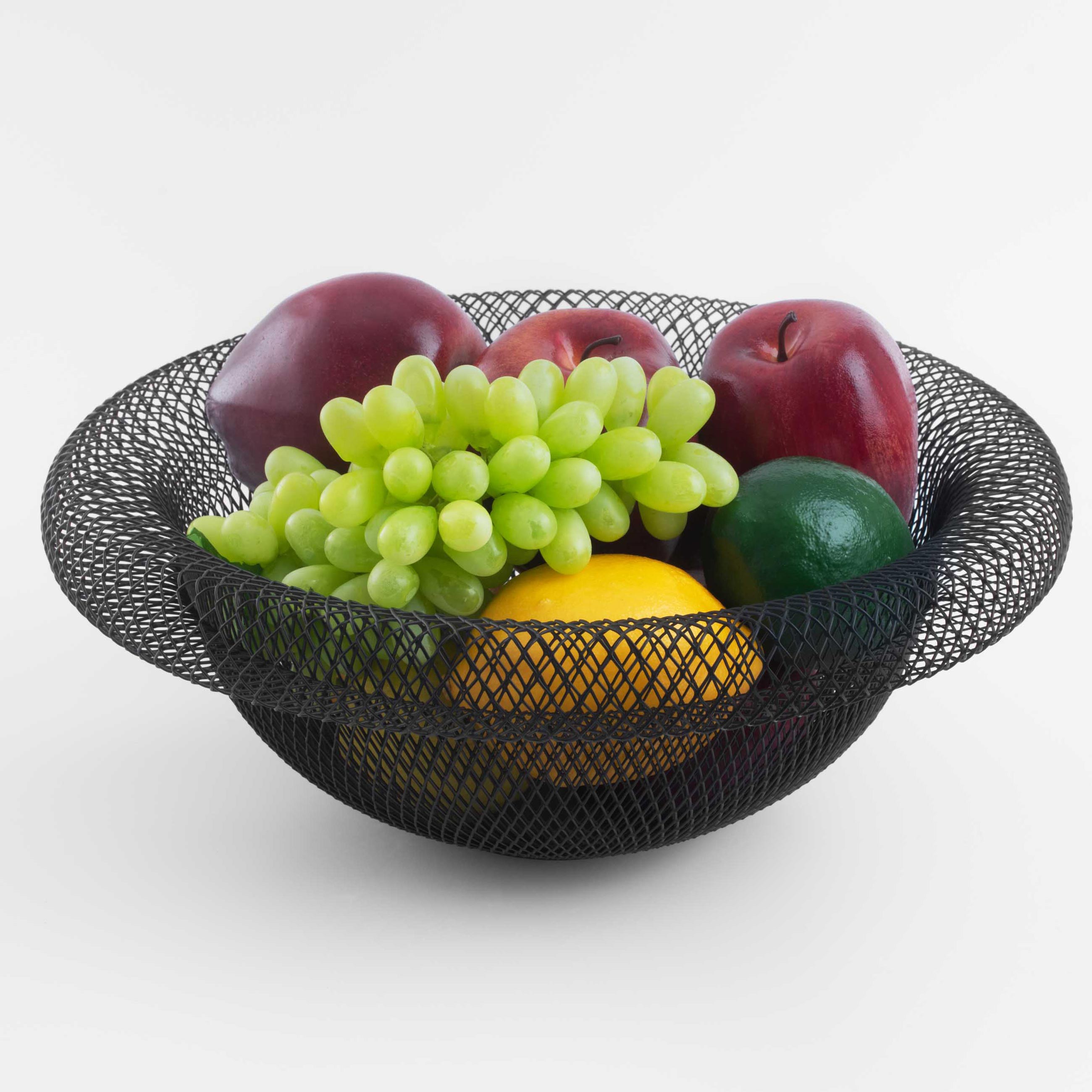 Корзина для фруктов, 32 см, металл, черная, Сетка с бортами, Twist cell изображение № 6