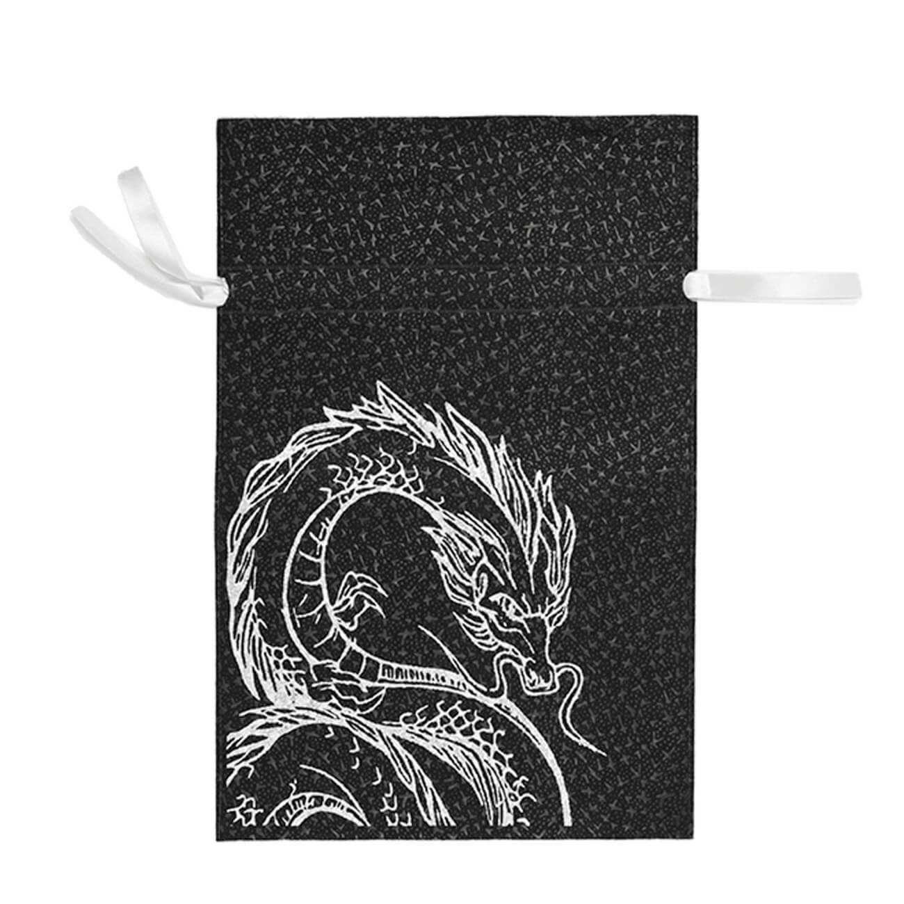 Мешок подарочный, 30х45 см, с завязками, полипропилен, черный, Дракон, Dragon dayron сувенир дракон лилу гжель