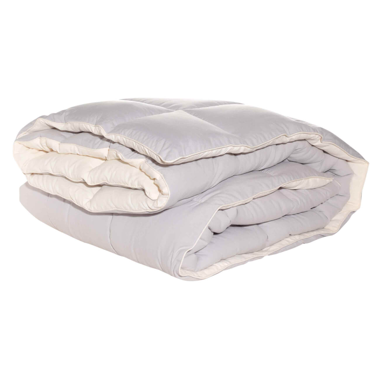 Одеяло, 200х220 см, микрофибра/холлофайбер, бежевое/молочное, Hollow fiber - фото 1