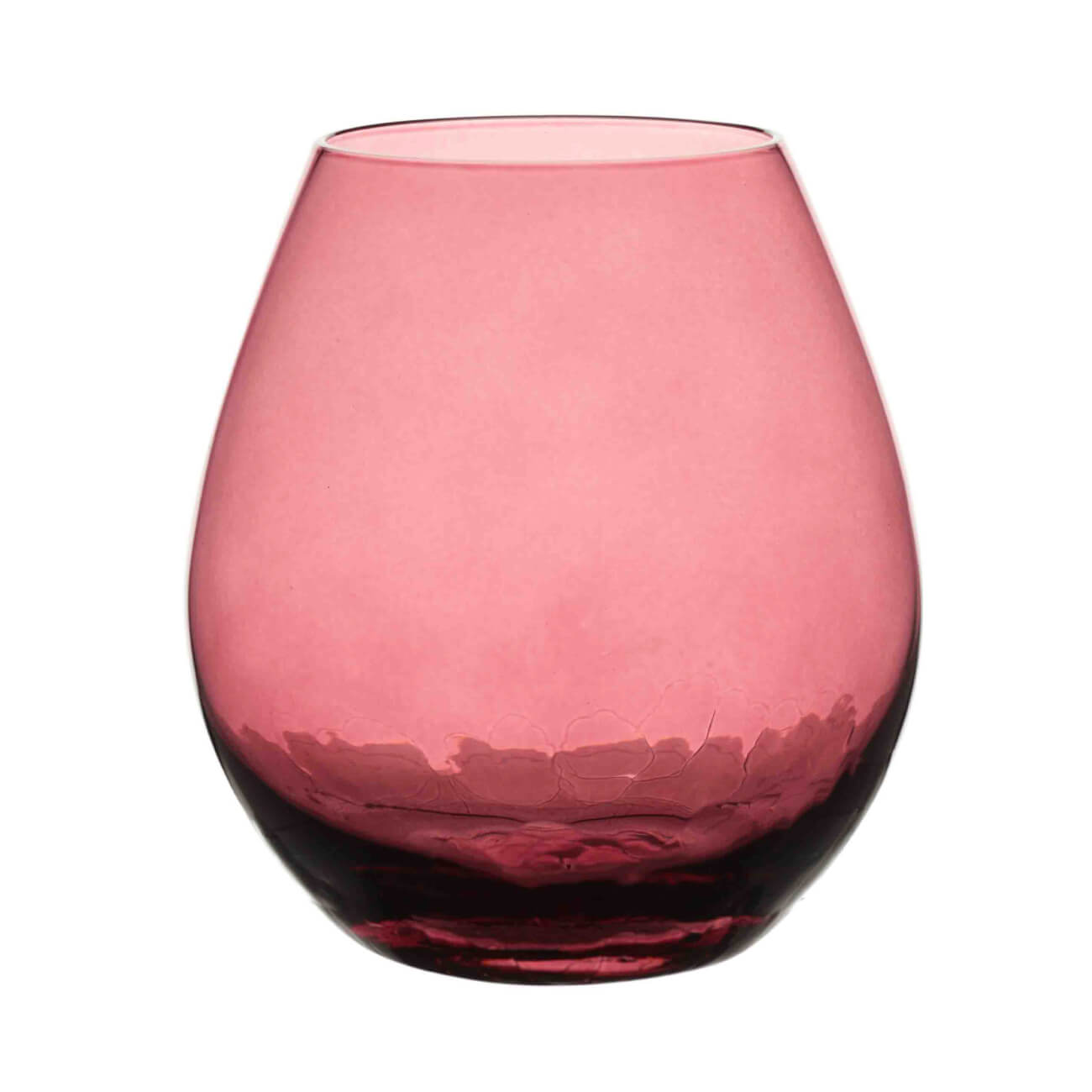 Стакан для виски, 12 см, 450 мл, стекло, бордовый, Кракелюр, Ice color ваза стекло настольная 8 см декостек виски 767 н5