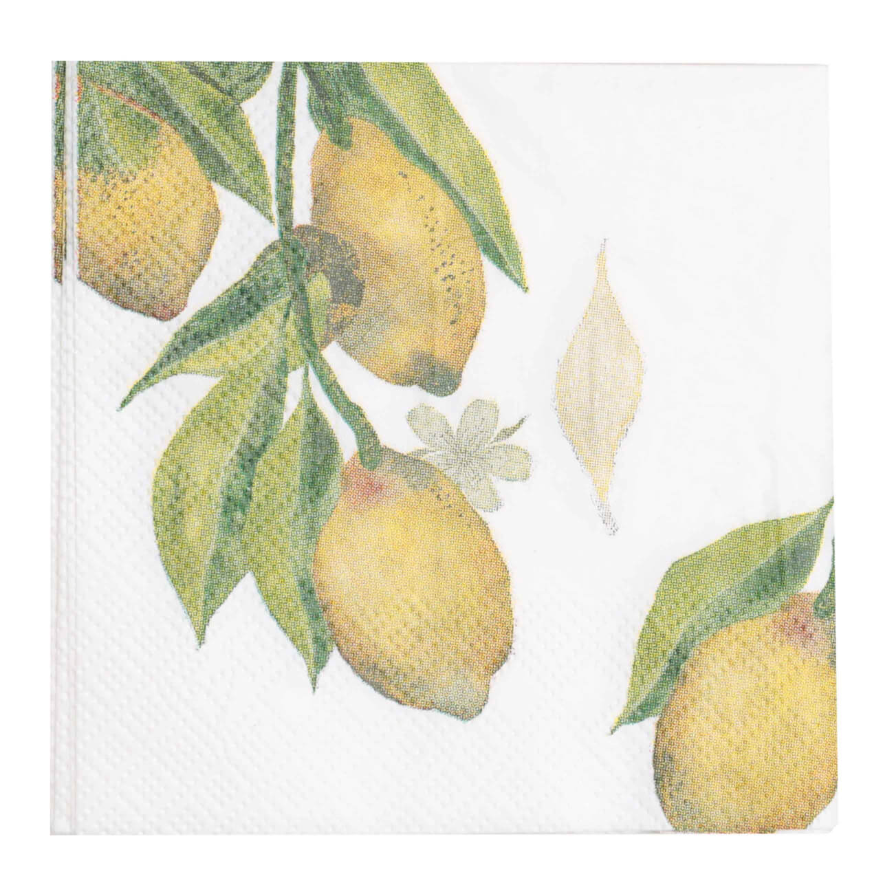 Салфетки бумажные, 21х21 см, 20 шт, квадратные, Лимоны на ветке, Sicily in bloom косметические салфетки motti