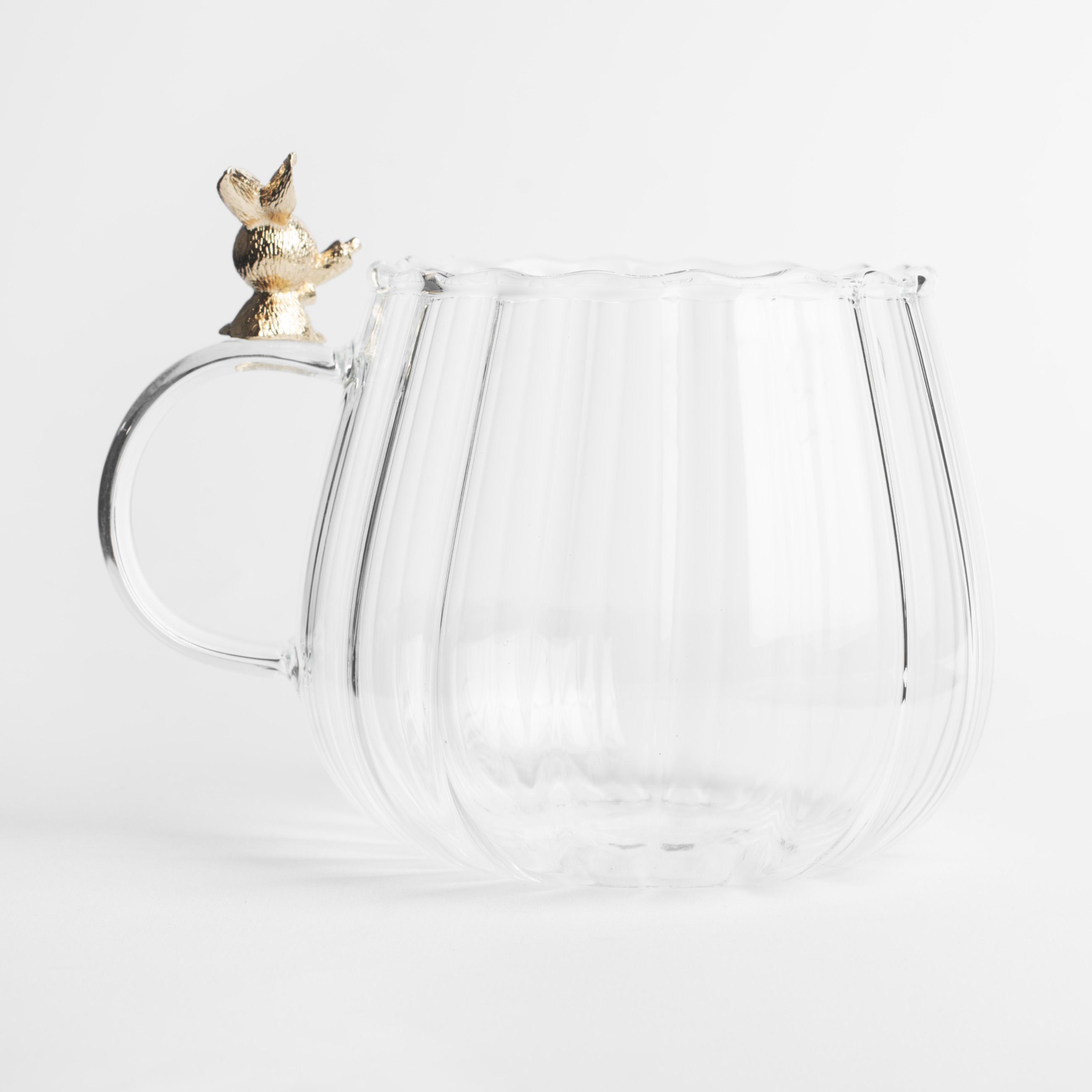 Кружка, 400 мл, стекло Б/металл, Золотистый кролик, Camellia изображение № 2