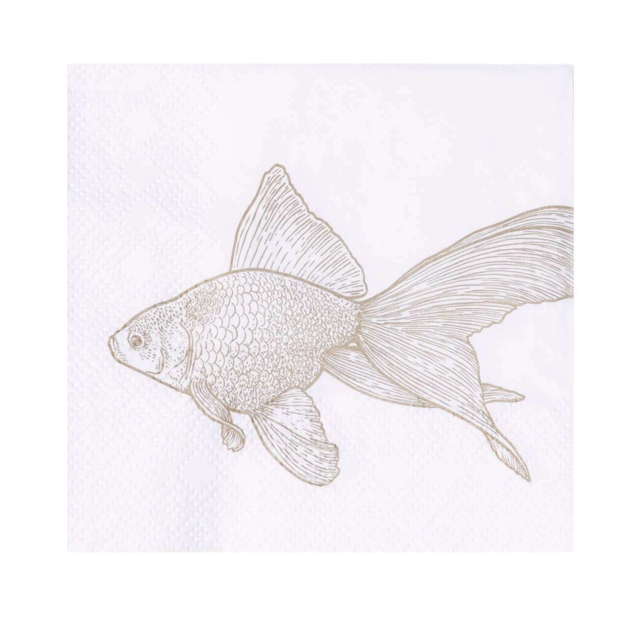 Салфетки бумажные, 21х21 см, 20 шт, белые, Рыбка, Fish print заика рыбка в аквариуме